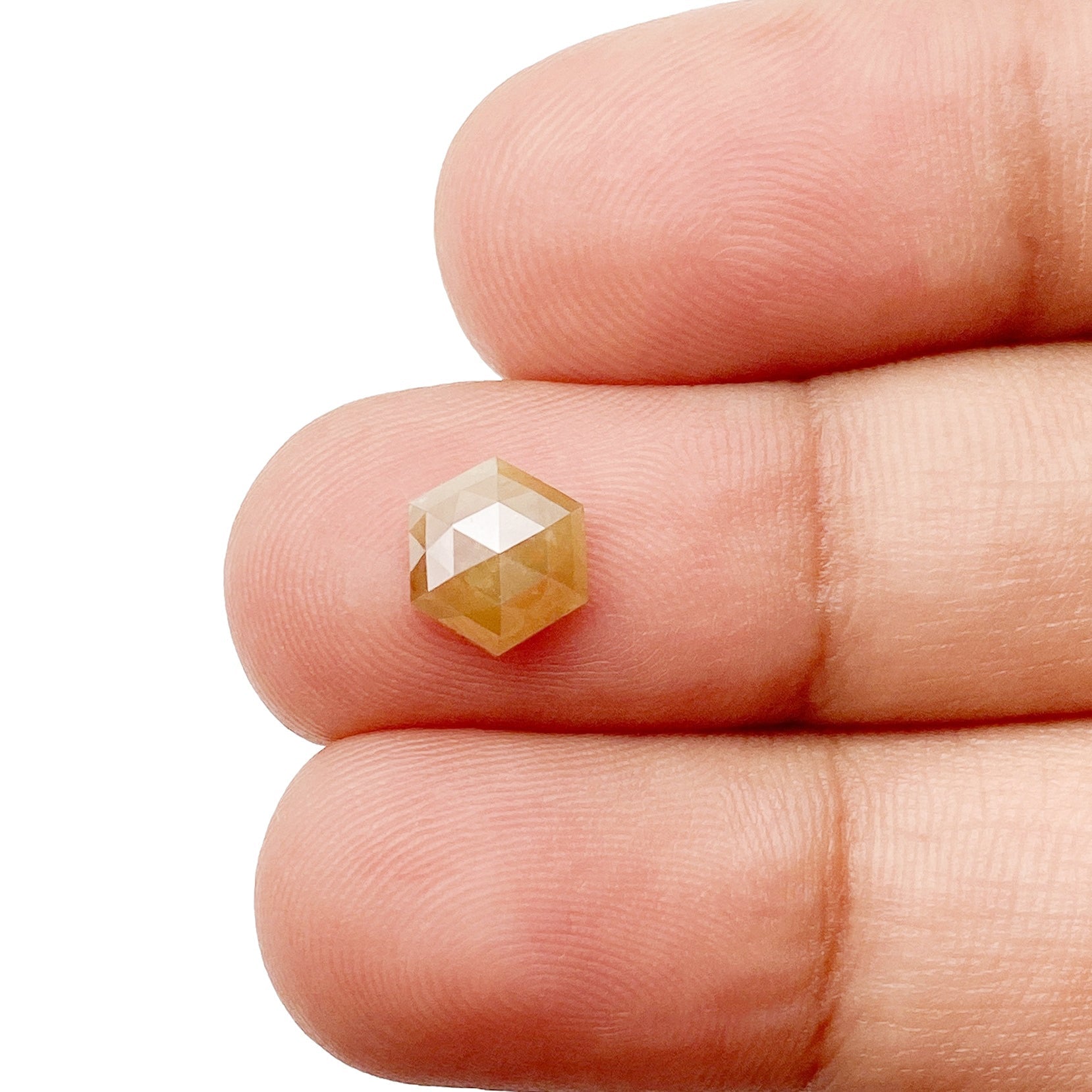 DIAMOND VAULT RUSTIC DIAMOND 1.16ct | Rustic Yellowish Red Hexagon Shape Rose Cut Diamond