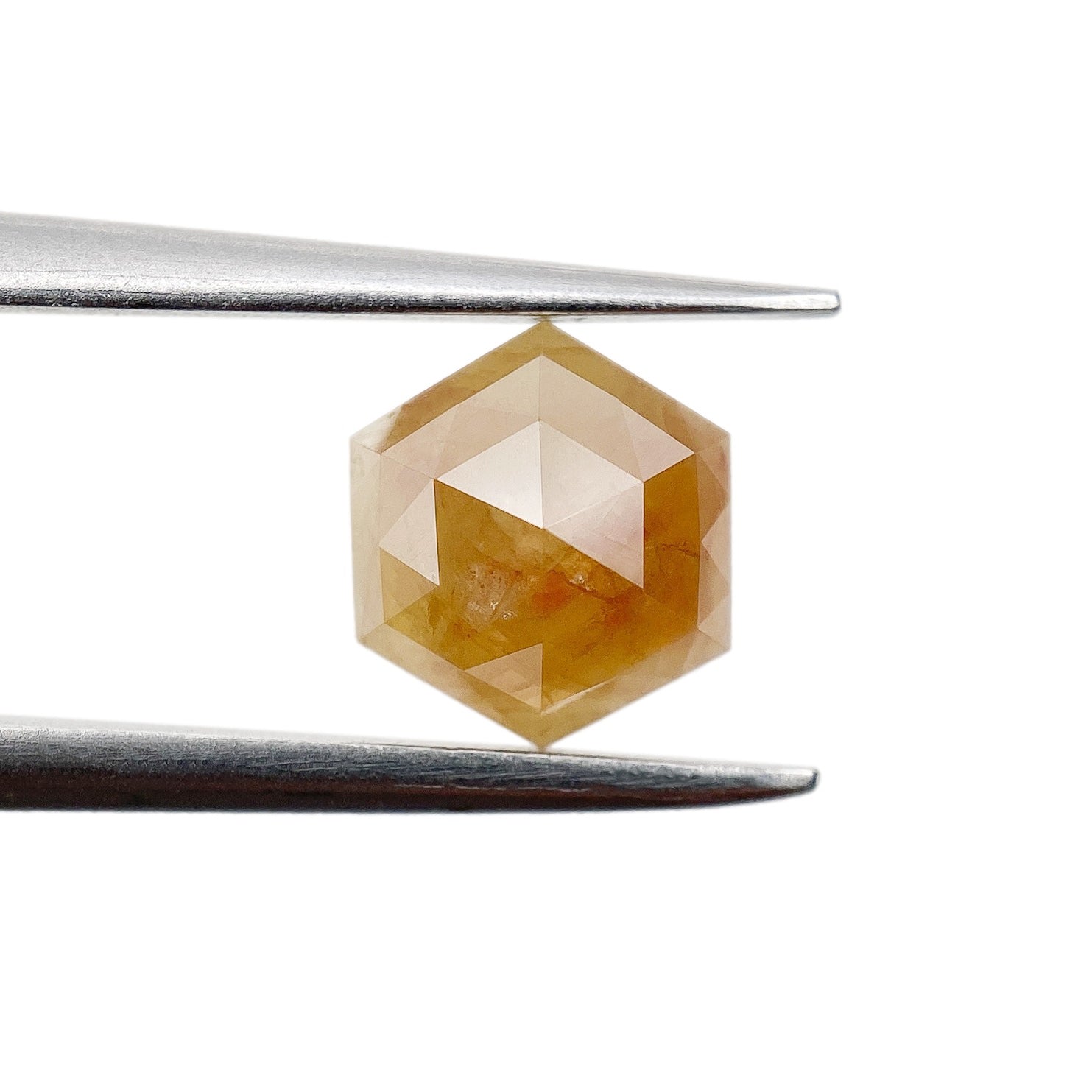 DIAMOND VAULT RUSTIC DIAMOND 1.16ct | Rustic Yellowish Red Hexagon Shape Rose Cut Diamond