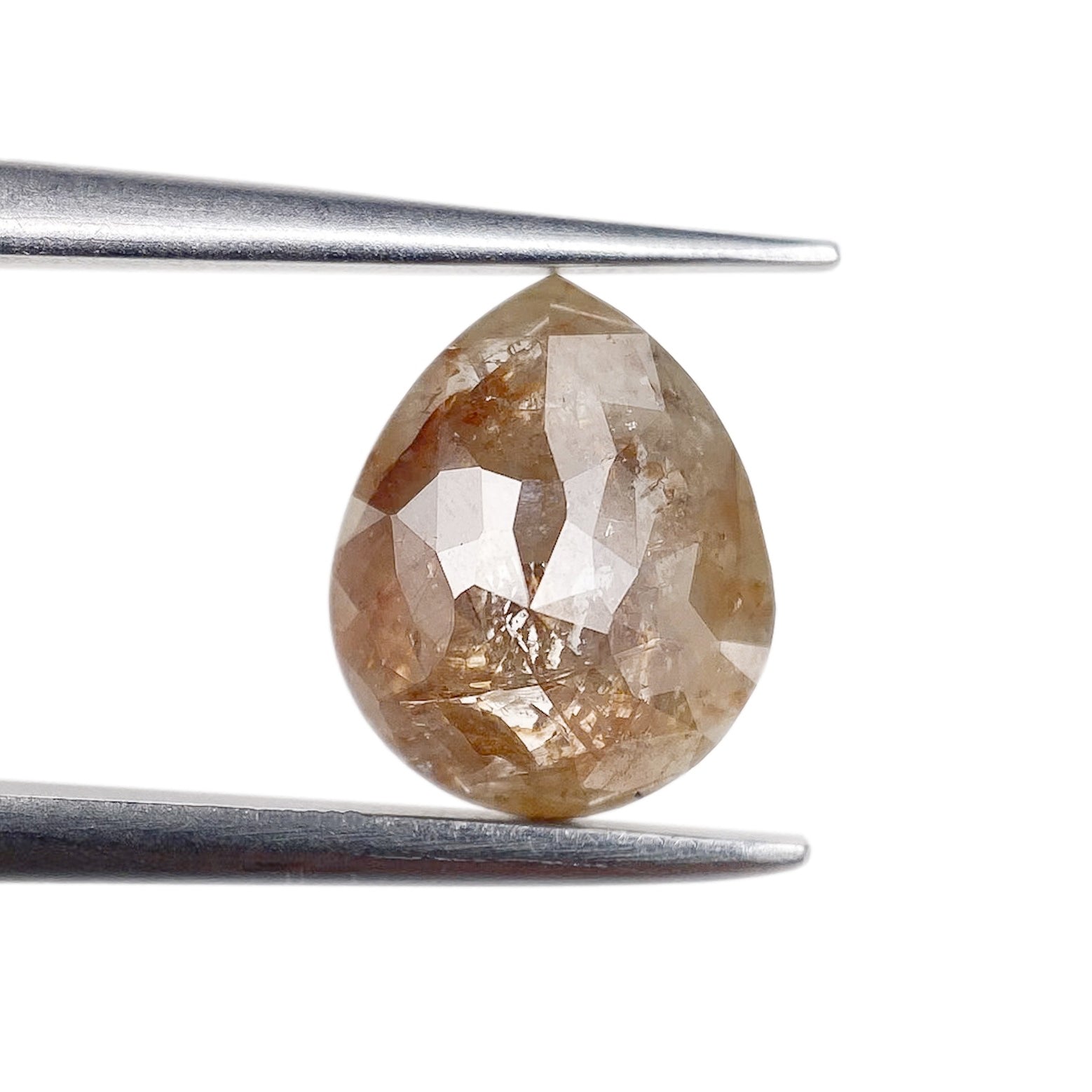 DIAMOND VAULT RUSTIC DIAMOND 1.51ct | Rustic Orangey Red Pear Shape Rose Cut Diamond