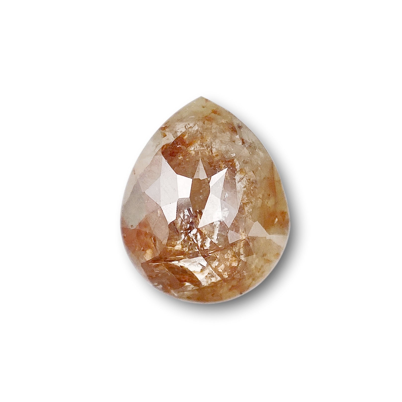 DIAMOND VAULT RUSTIC DIAMOND 1.51ct | Rustic Orangey Red Pear Shape Rose Cut Diamond