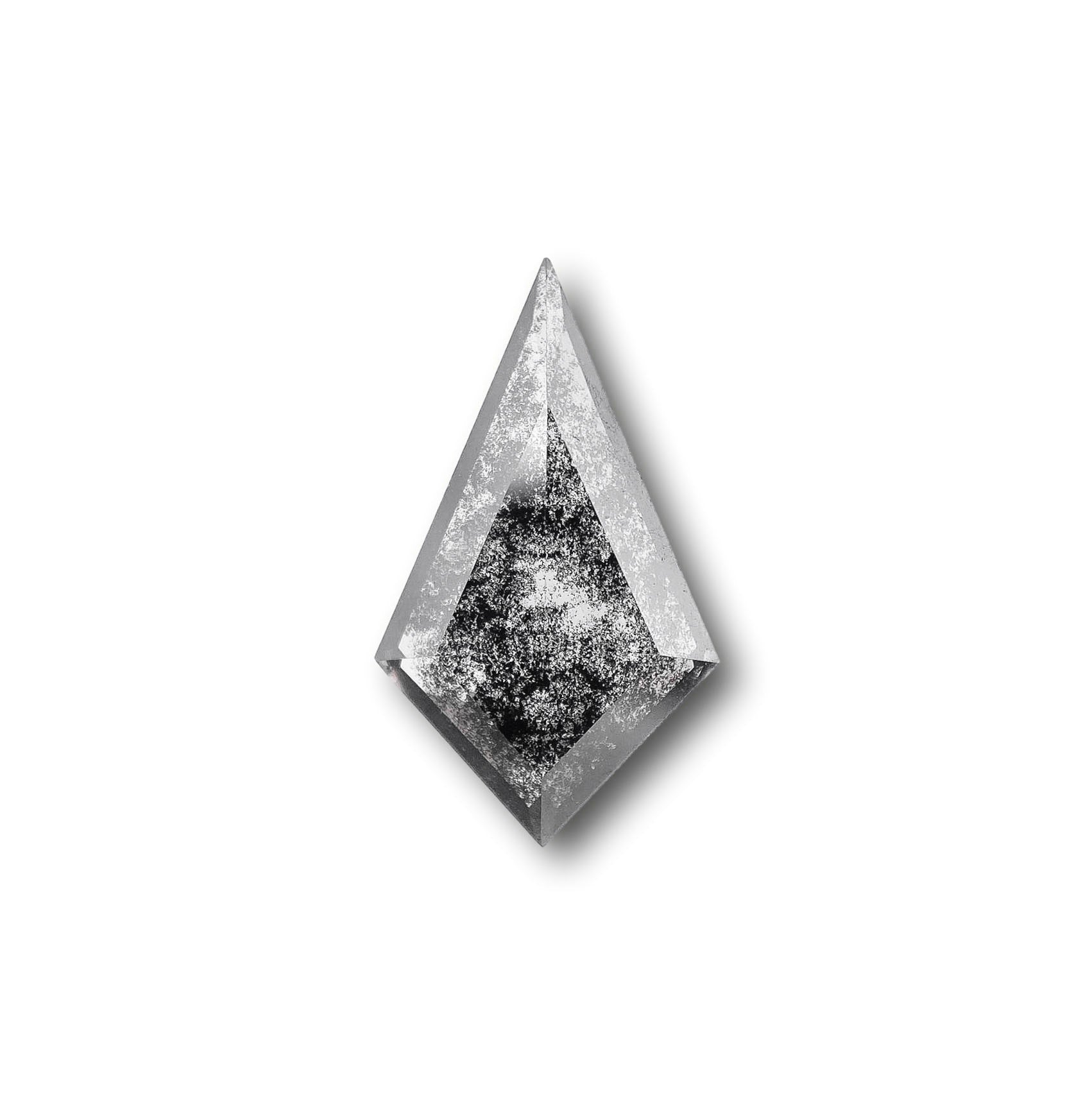 LITHOS Diamond Lab Diamond 1.80ct | Salt & Pepper Kite Shape Step Cut Lab Diamond
