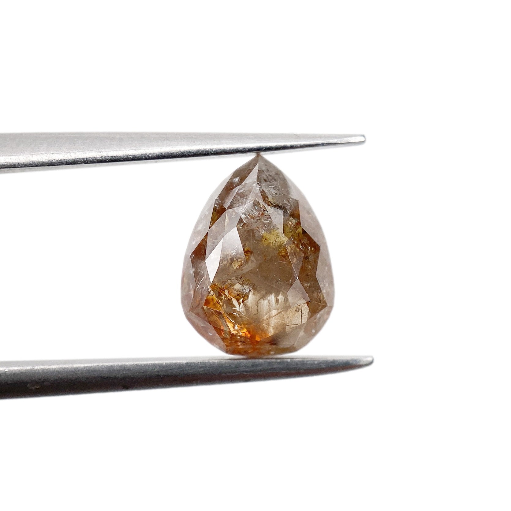 DIAMOND VAULT RUSTIC DIAMOND 1.98ct | Rustic Yellowish Red Pear Shape Rose Cut Diamond