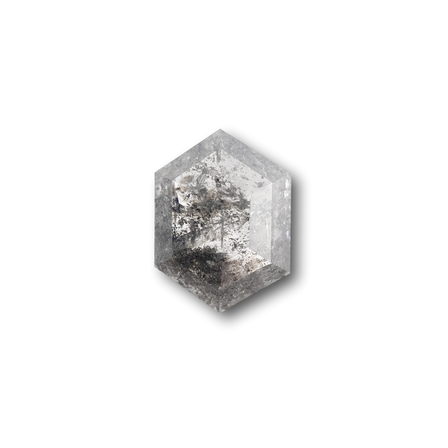 DIAMOND VAULT SALT & PEPPER DIAMOND 1.05ct | Salt & Pepper Hexagon Shape Rose Cut Diamond
