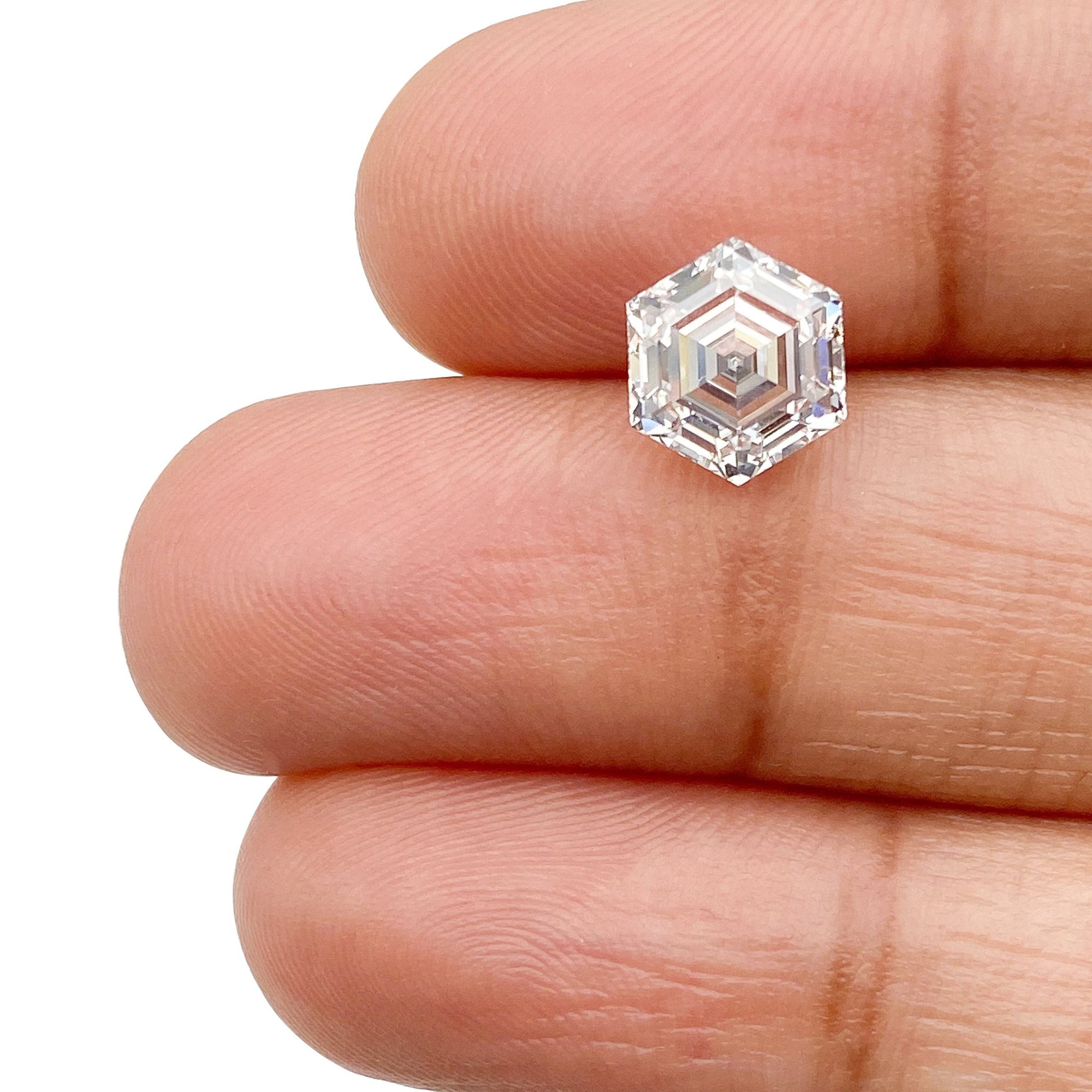 LITHOS Diamond Lab Diamond 1.71ct | E/VS1 Hexagon Shape Step Cut Lab Diamond (IGI)