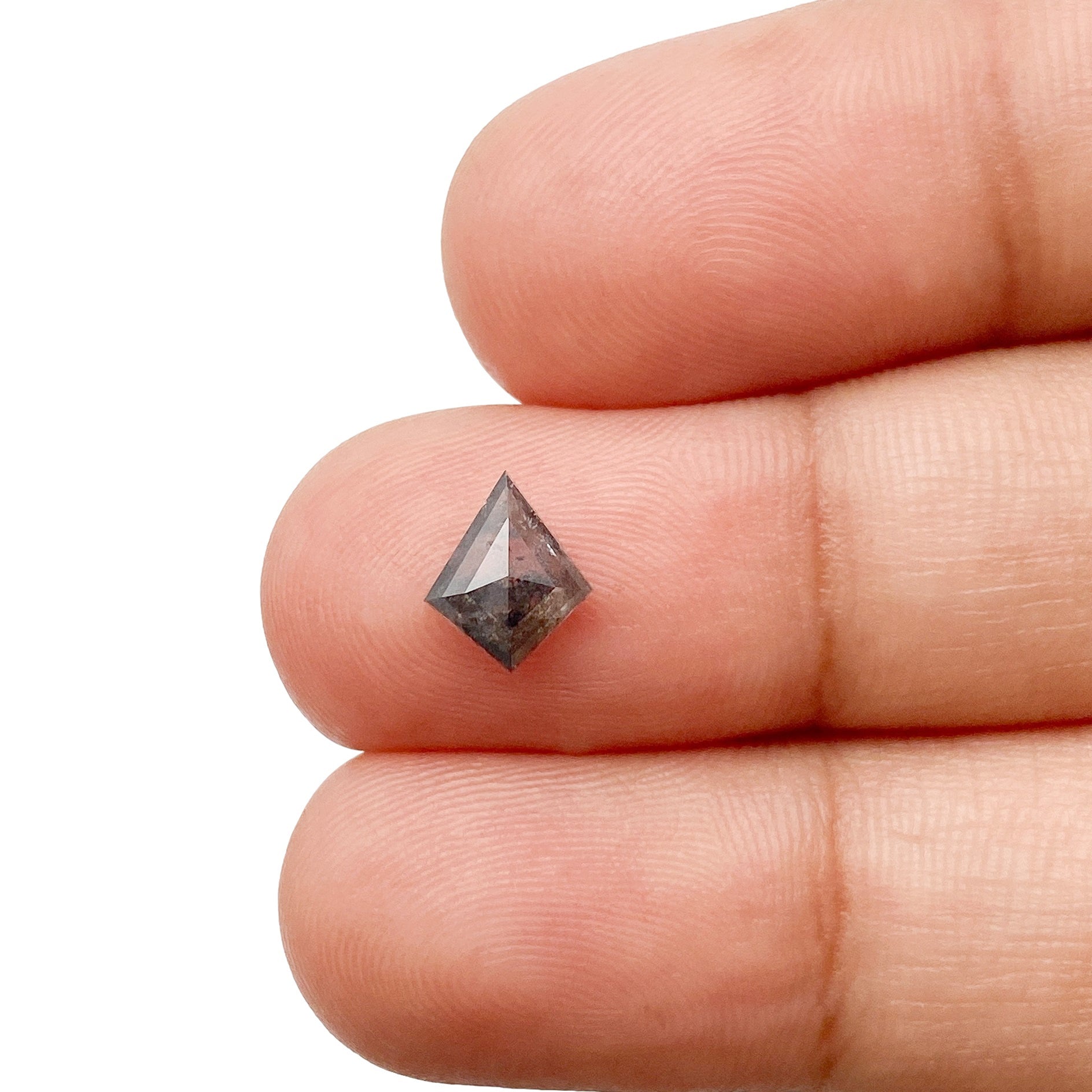 DIAMOND VAULT SALT & PEPPER DIAMOND 0.76ct | Salt & Pepper Kite Shape Step Cut Diamond