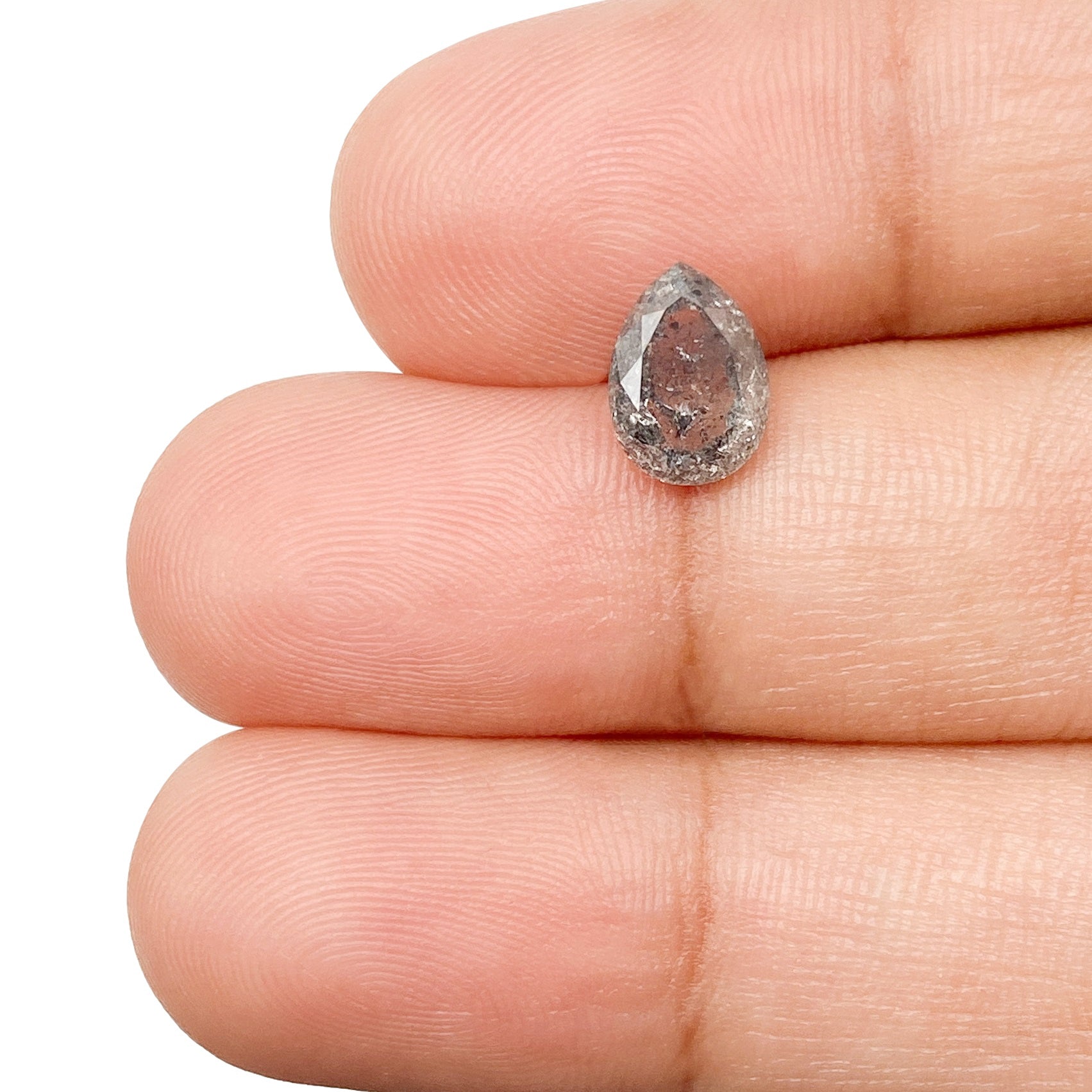 DIAMOND VAULT SALT & PEPPER DIAMOND 1.56ct | Salt & Pepper Pear Shape Brilliant Cut Diamond