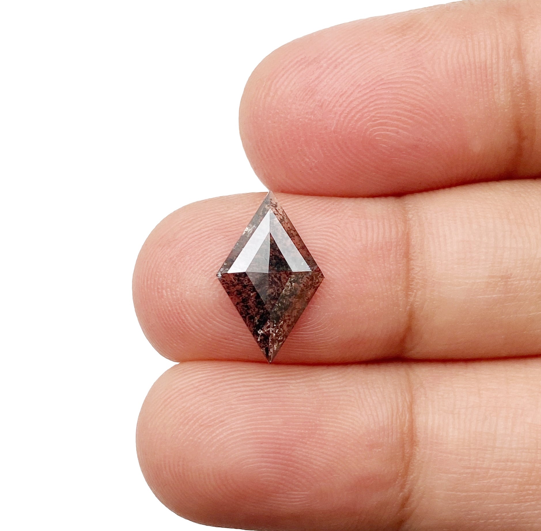DIAMOND VAULT SALT & PEPPER DIAMOND 1.10ct | Salt & Pepper Lozenge Shape Rose Cut Diamond