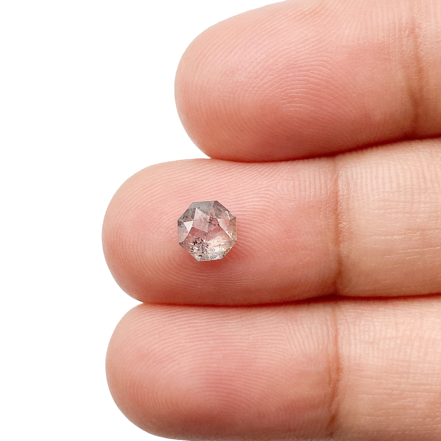 DIAMOND VAULT SALT & PEPPER DIAMOND 0.67ct | Salt & Pepper Octagonal Shape Step Cut Diamond