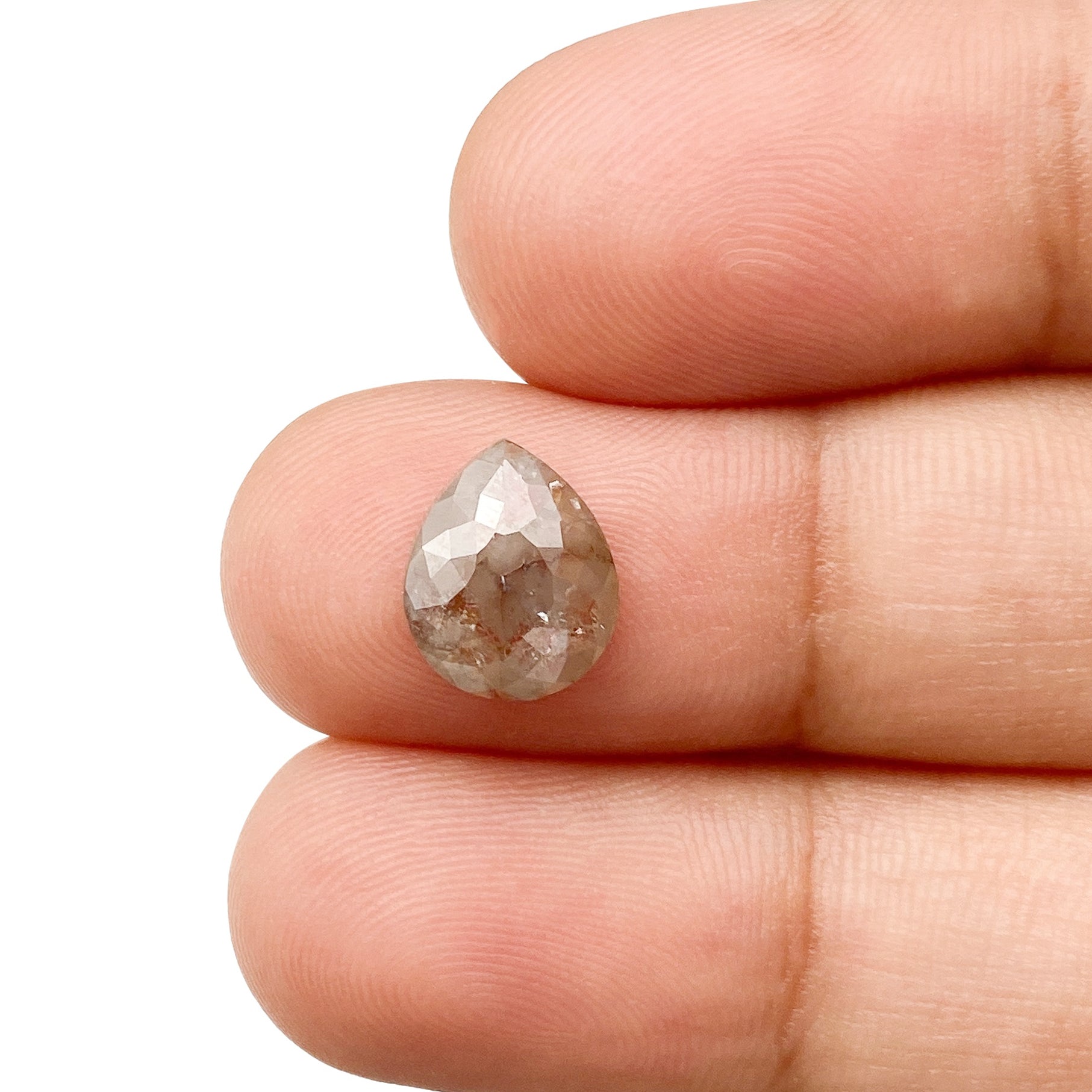 DIAMOND VAULT RUSTIC DIAMOND 1.81ct | Rustic Whitish Red Pear Shape Rose Cut Diamond