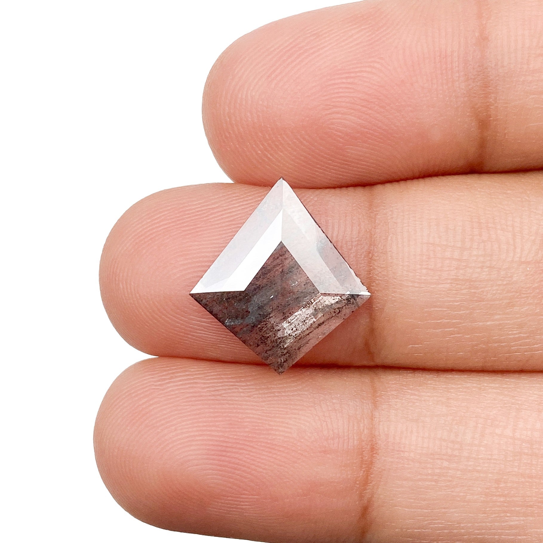 DIAMOND VAULT SALT & PEPPER DIAMOND 1.86ct | Salt & Pepper Kite Shape Rose Cut Diamond