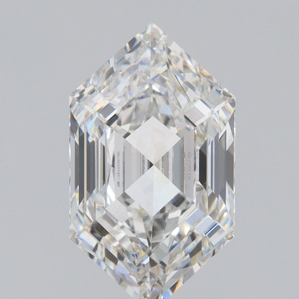 LITHOS Diamond Lab Diamond 3.05ct | F/VS1 Hexagon Shape Step Cut Lab Diamond (IGI)