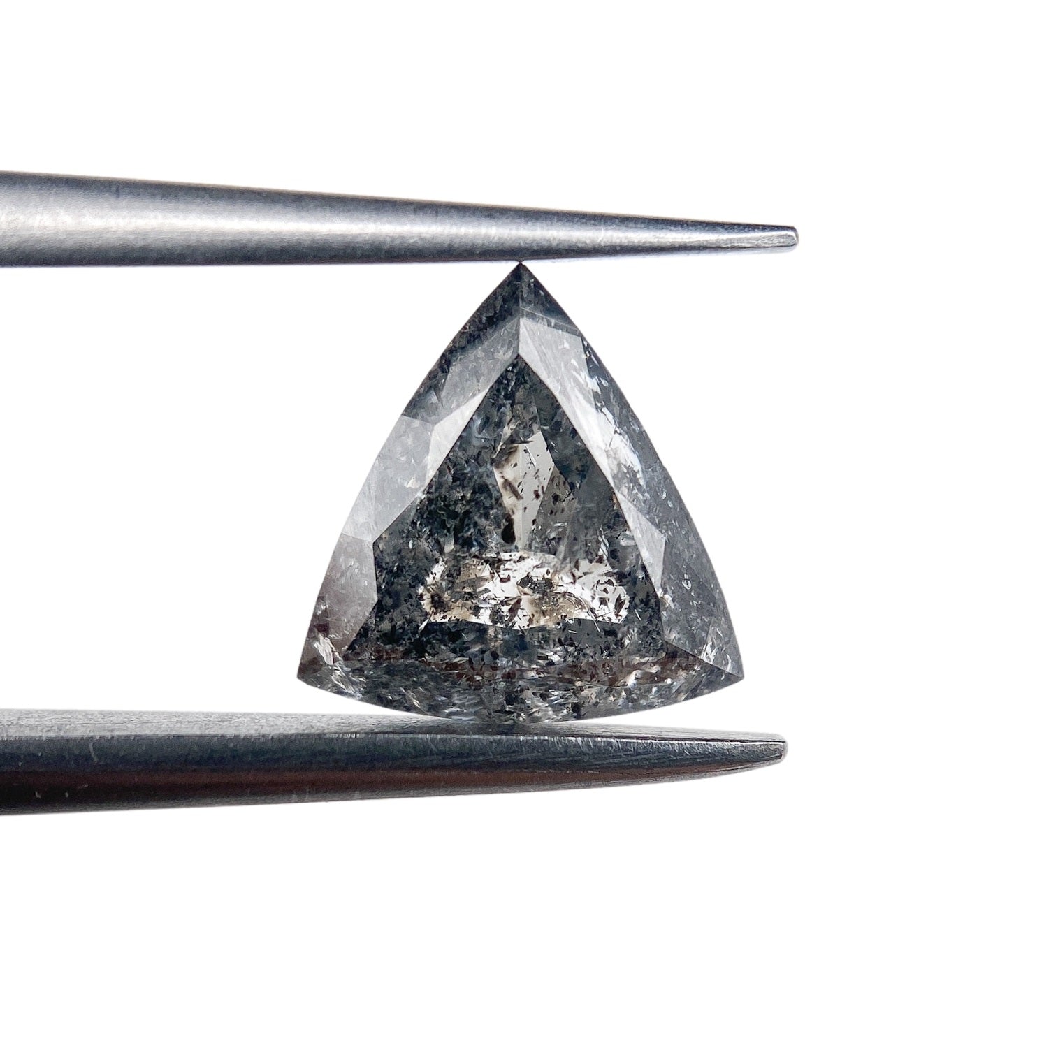 DIAMOND VAULT SALT & PEPPER DIAMOND 1.06ct | Salt & Pepper Triangular Shape Rose Cut Diamond