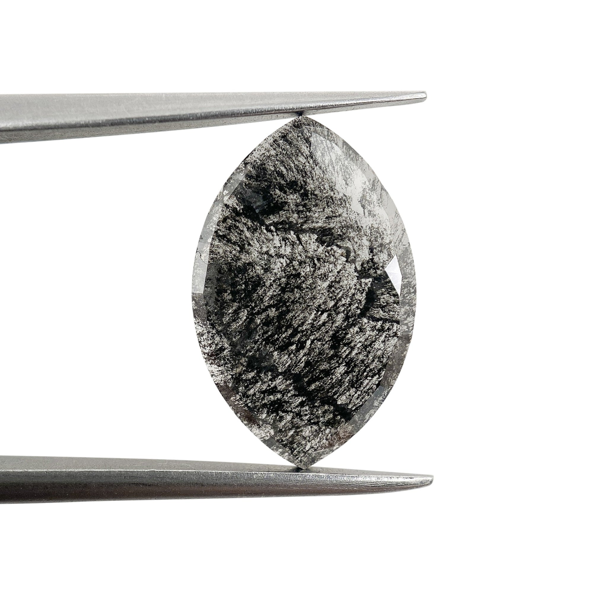 DIAMOND VAULT SALT & PEPPER DIAMOND 2.15ct | Salt & Pepper Marquise Shape Rose Cut Diamond