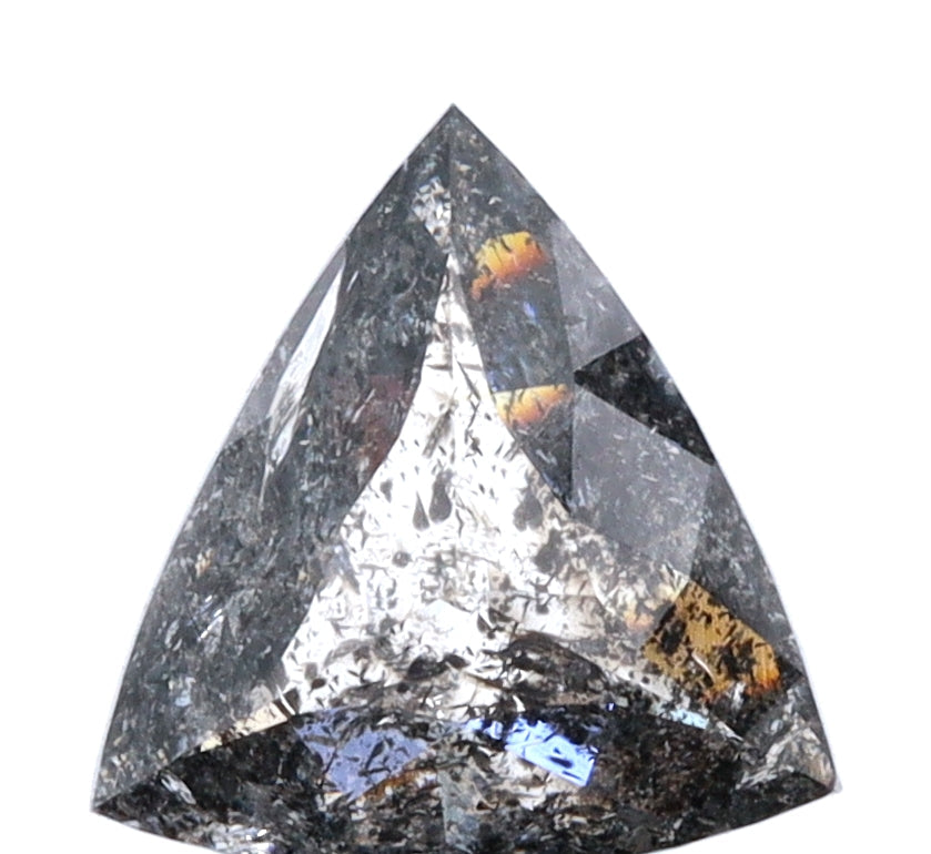 DIAMOND VAULT SALT & PEPPER DIAMOND 1.06ct | Salt & Pepper Triangular Shape Rose Cut Diamond