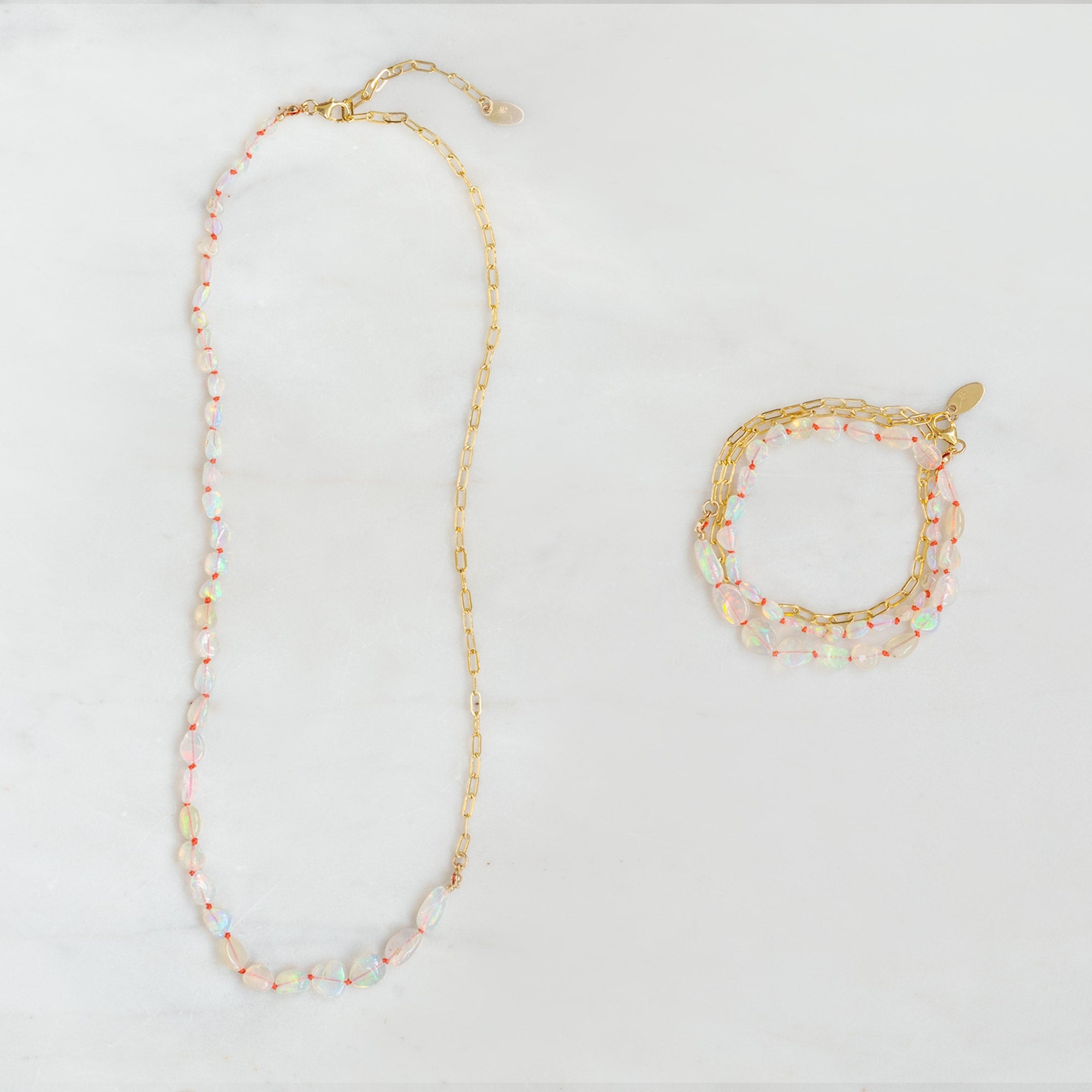 Alexis Russell Bracelets / Anklets The Knotted Opal Bracelet | Yellow Gold