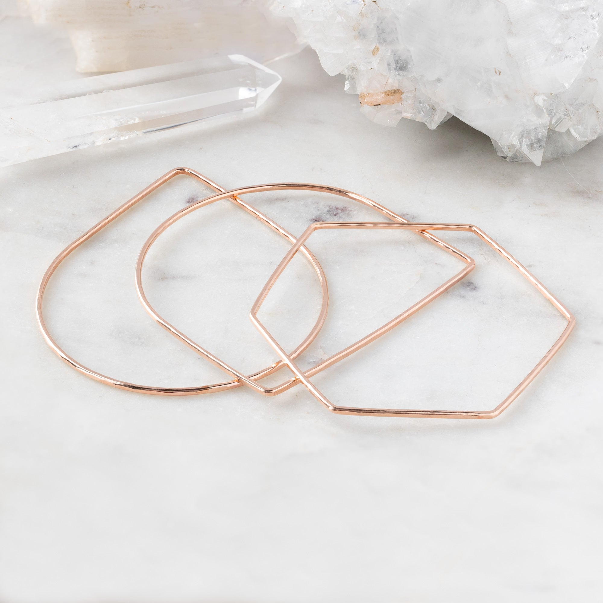 Alexis Russell Bracelets / Anklets The Peak Stacking Bangle | Yellow, Rose or Sterling Silver