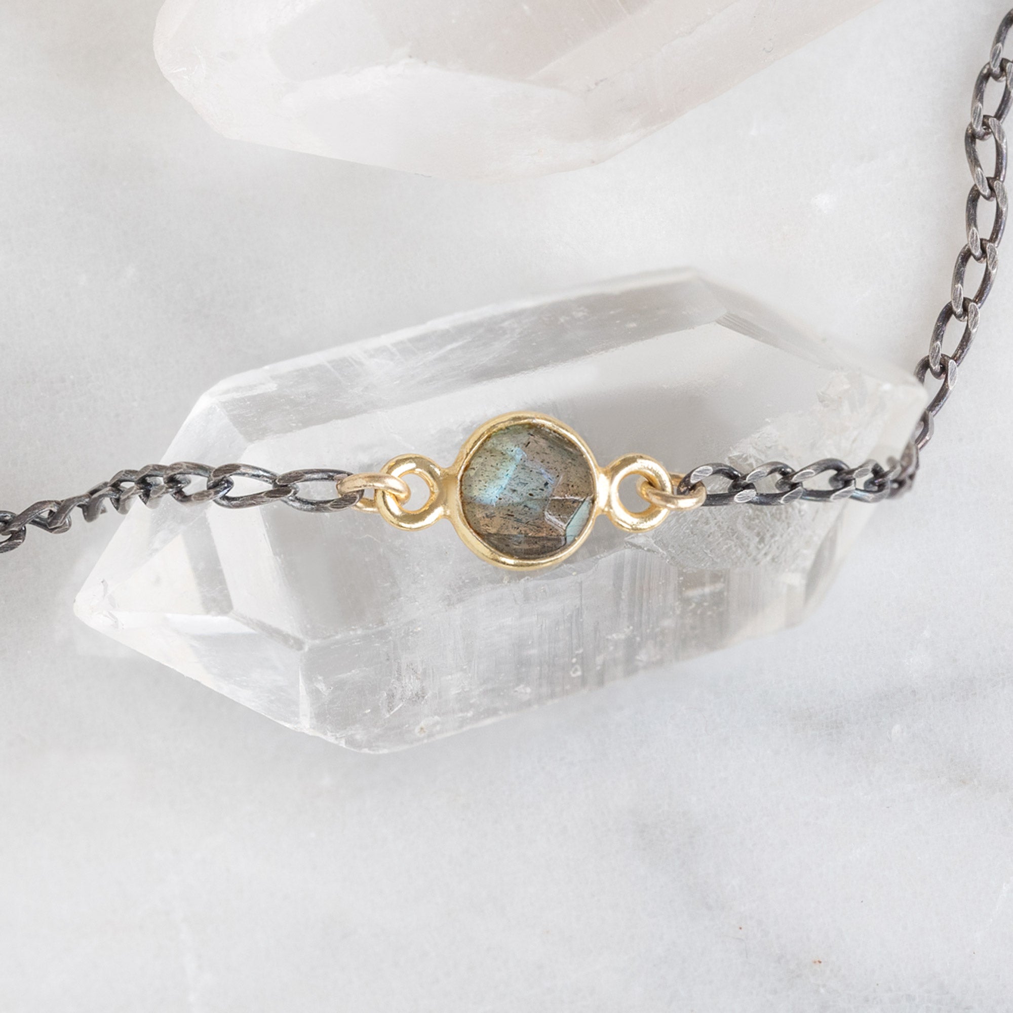 Alexis Russell Bracelets / Anklets The Simple Labradorite Gemstone Bracelet | Sterling Silver
