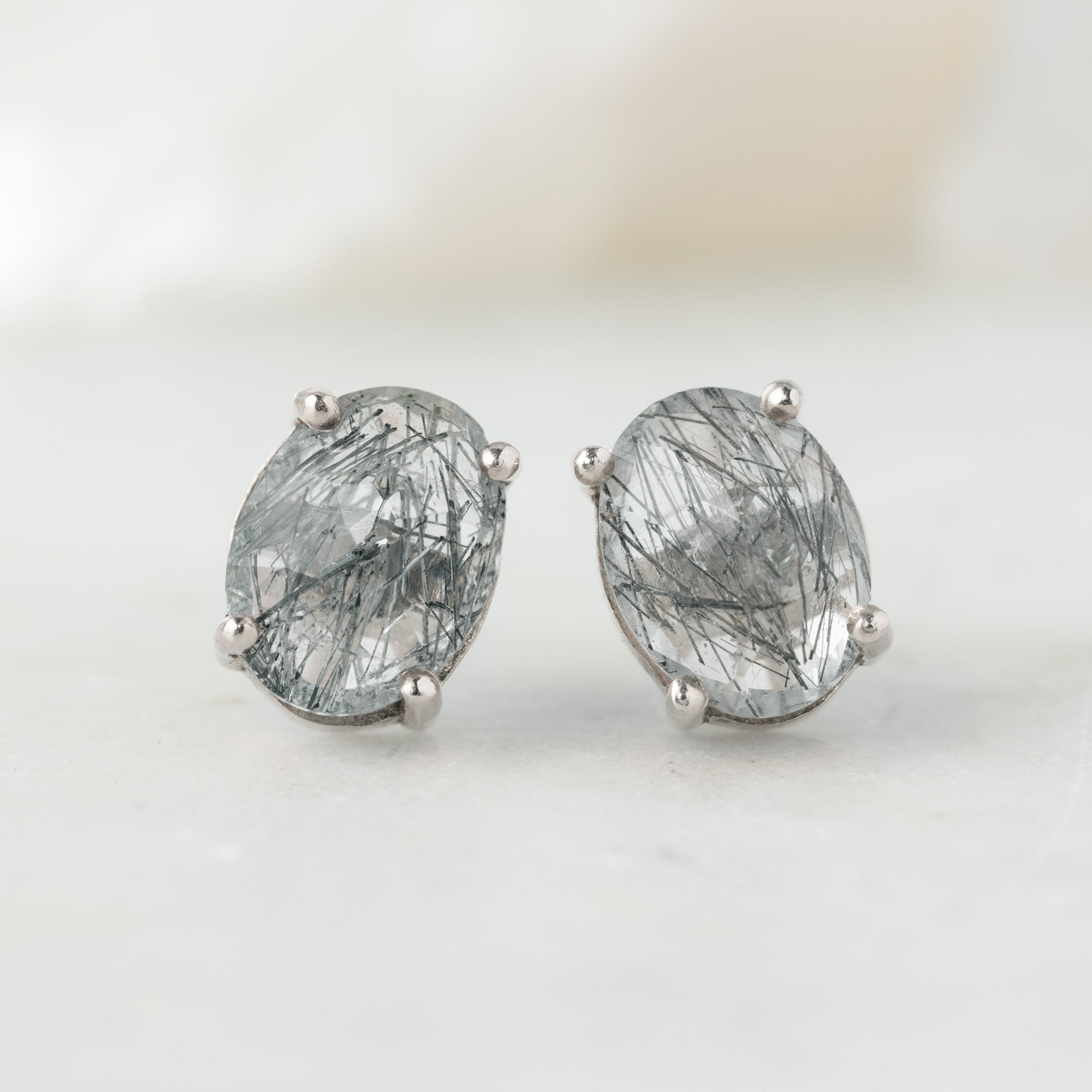 Alexis Russell Earrings The Tourmaline In Quartz Stud Earrings | Yellow, Rose, White or Sterling Silver