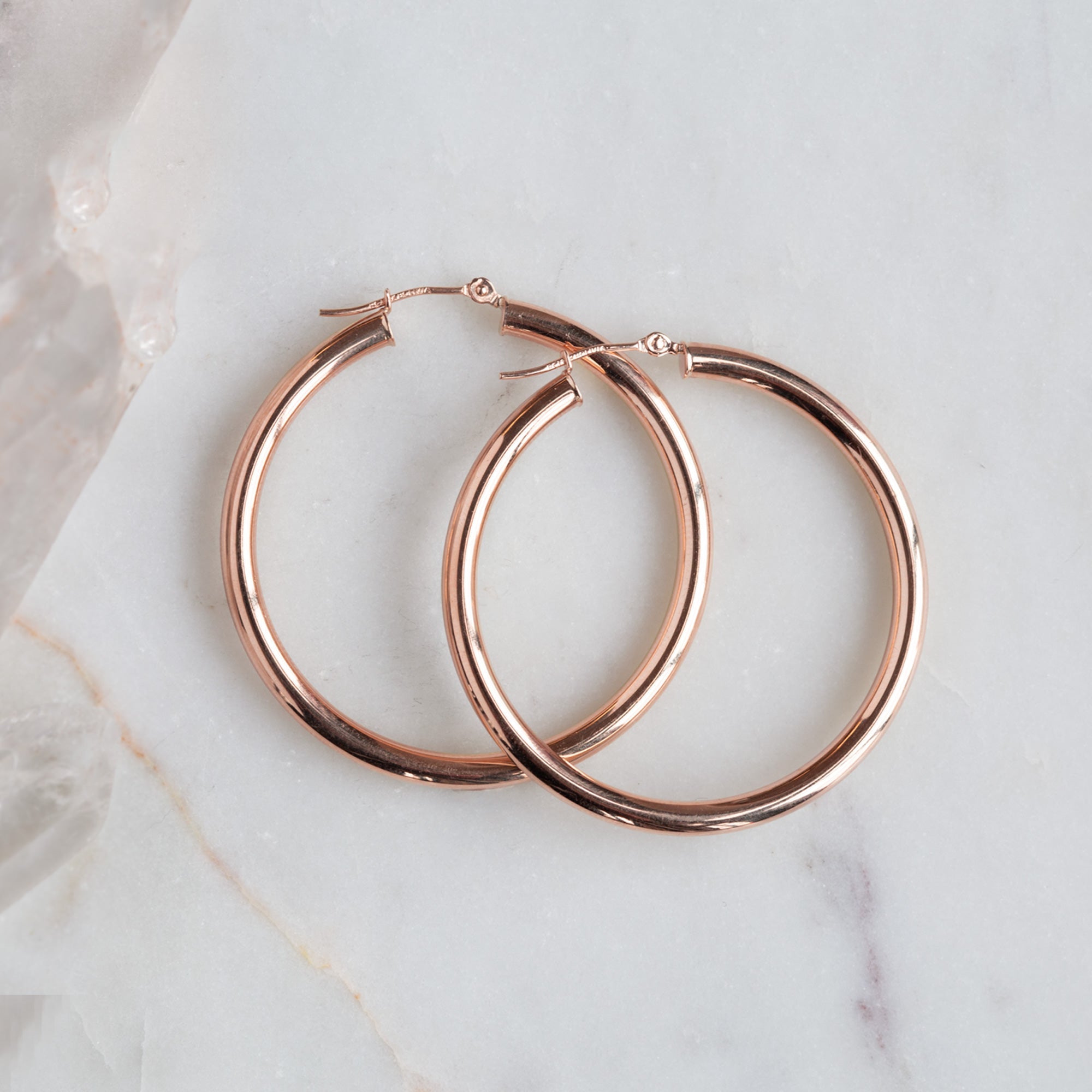 Alexis Russell Earrings The Chunky Gold Hoop Earrings | Rose Gold