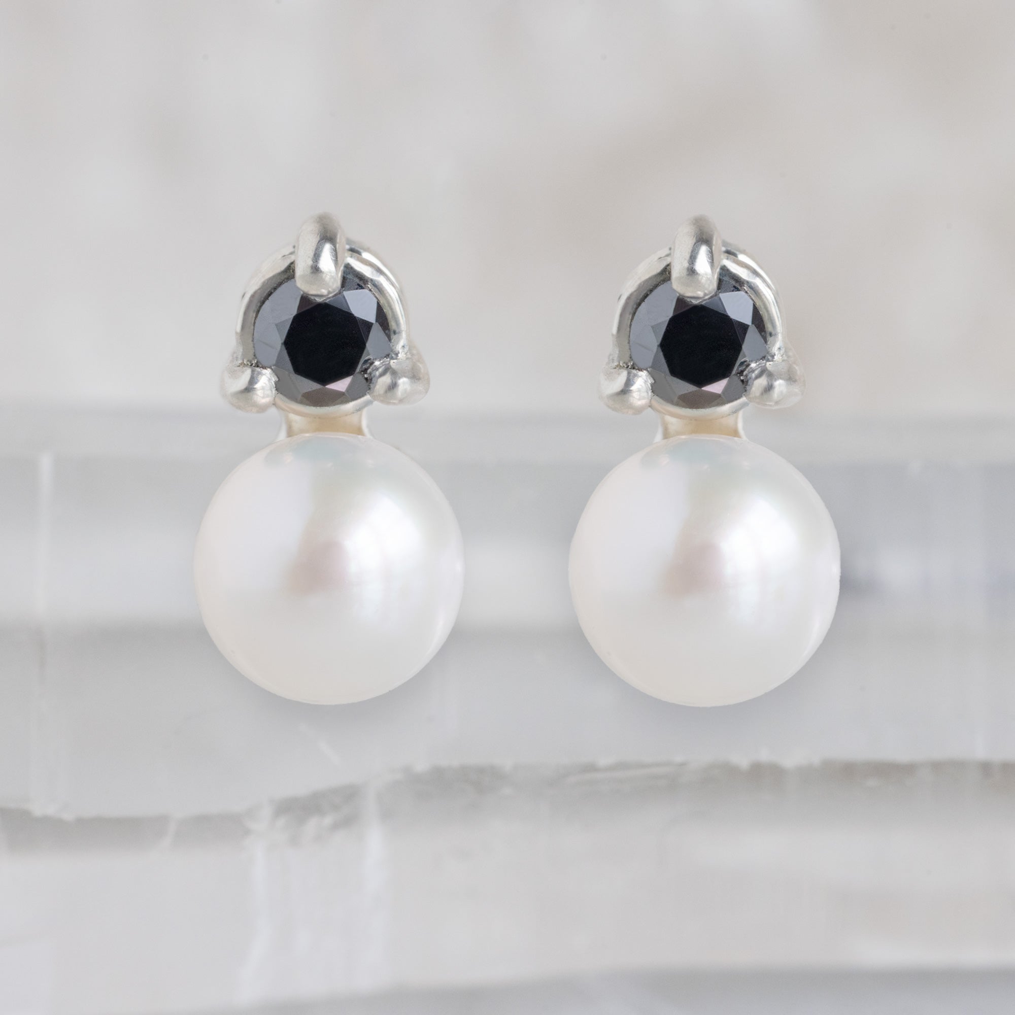 Alexis Russell Earrings You + Me Pearl Earrings | Sterling Silver