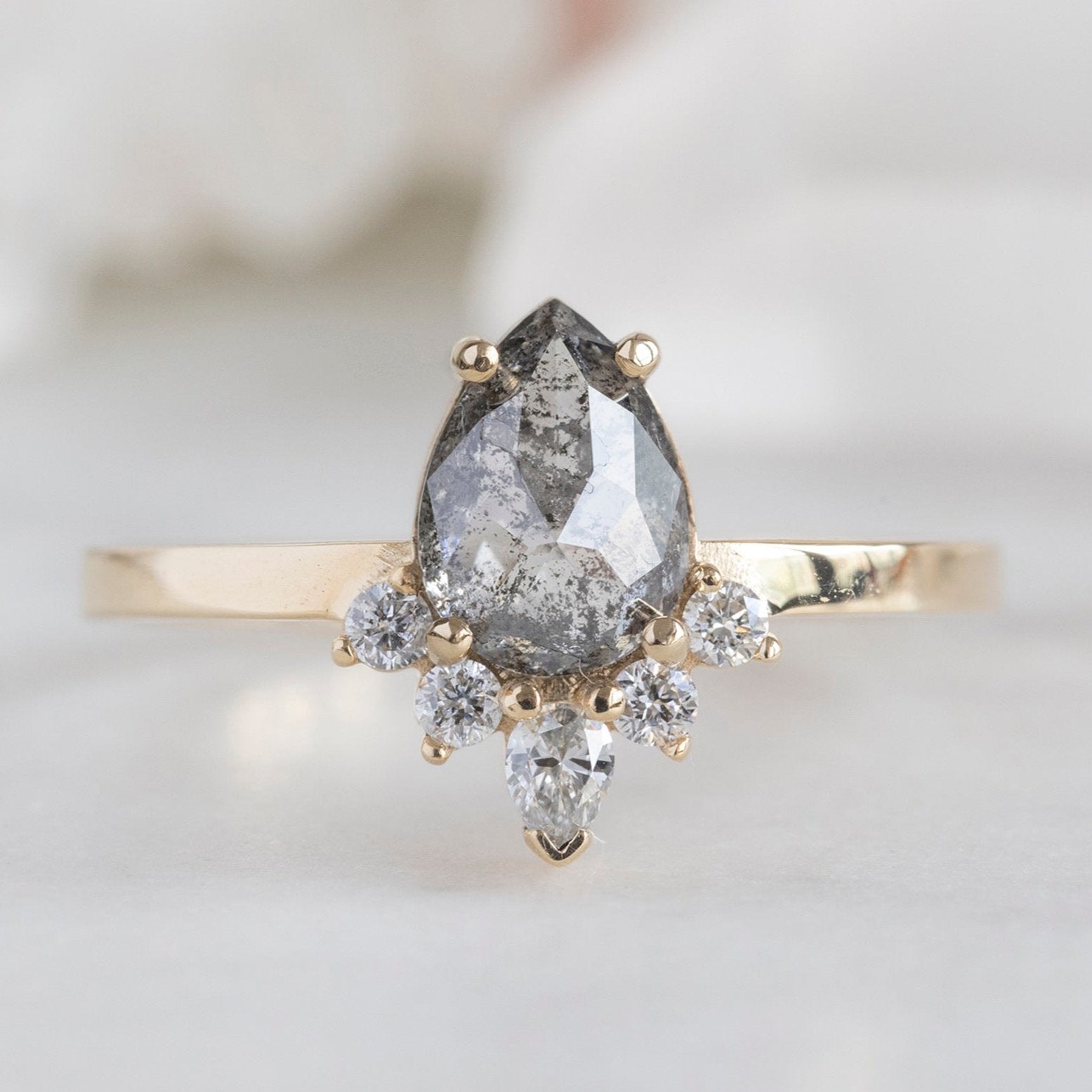 Alexis Russell Custom Diamond Ring Design Your Own Custom | Salt And Pepper Diamond Engagement Ring