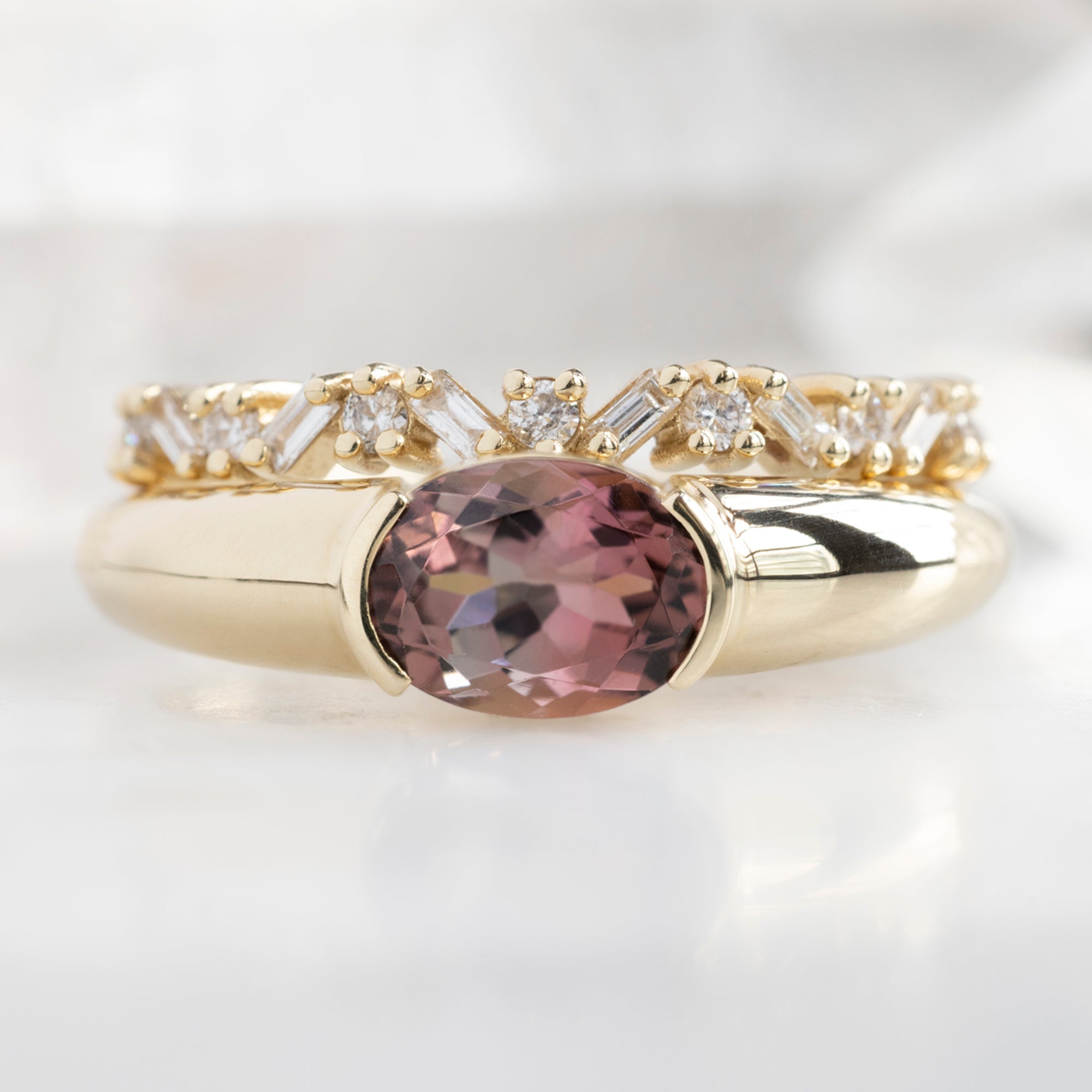 Alexis Russell Engagement Rings The Signet Ring | 1.21ct Oval Tourmaline in 14K Yellow Gold