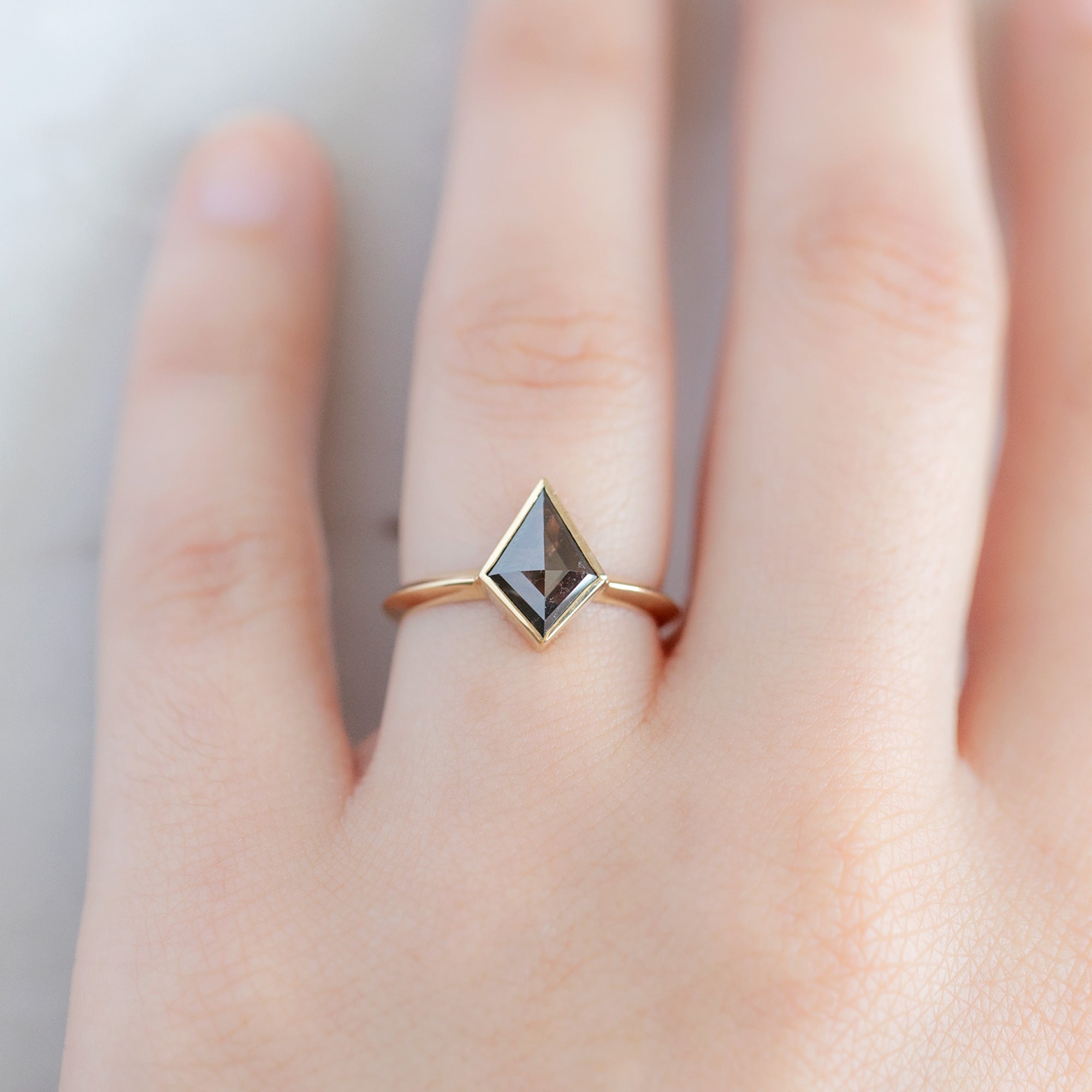 Alexis Russell Engagement Rings The Hazel Ring | Build Your Own Kite Black Diamond Engagement Ring