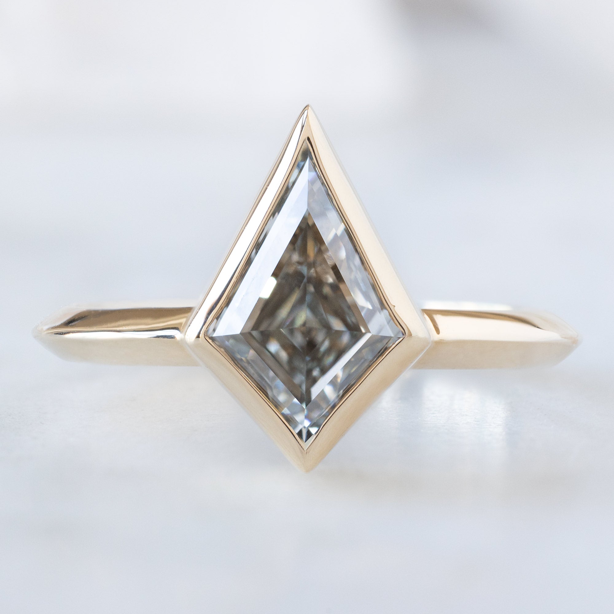 Alexis Russell Engagement Rings The Hazel Ring | 2.00ct Lab Grown White Kite Diamond in 14K Yellow Gold