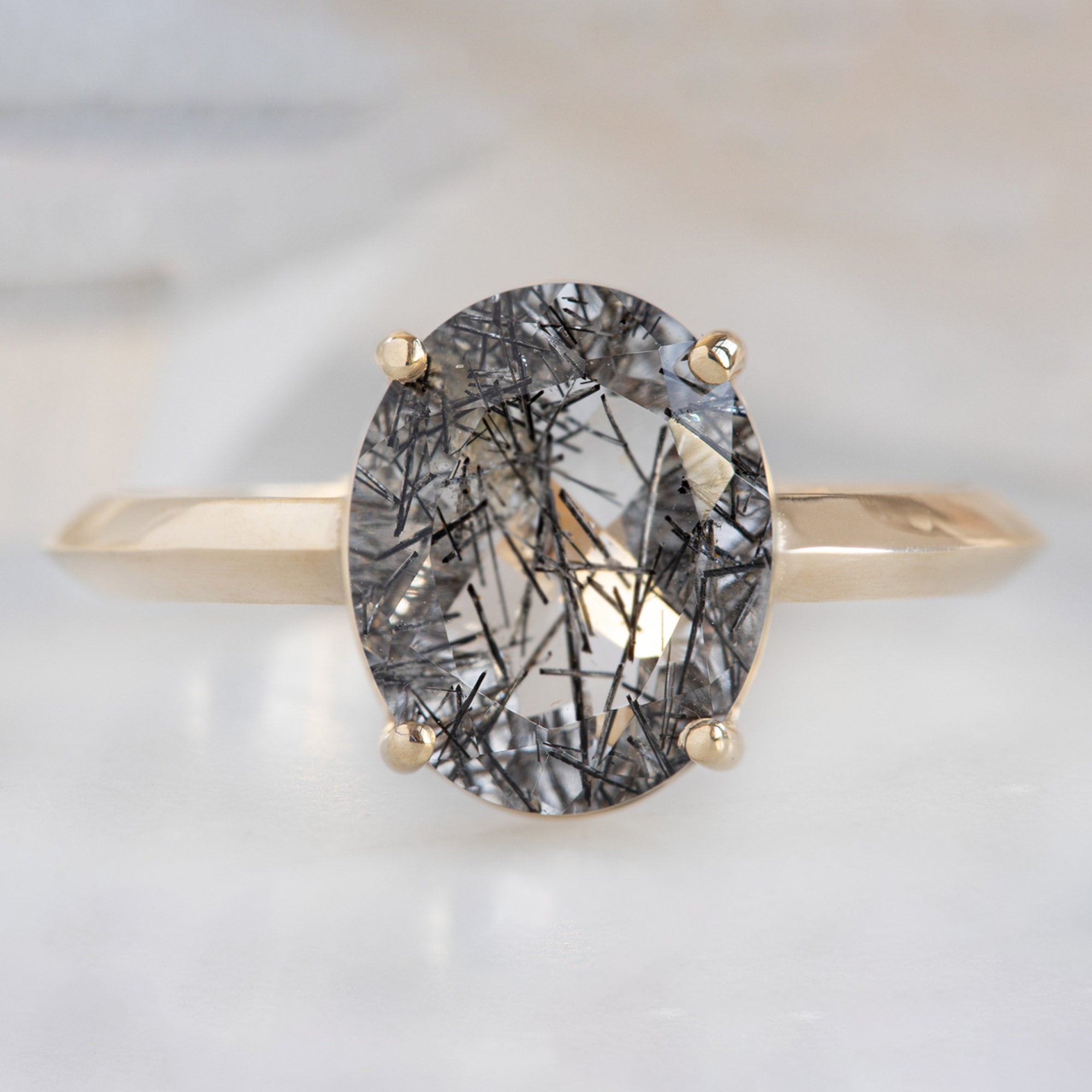 Alexis Russell Custom Diamond Ring Design Your Own Custom | Tourmaline in Quartz Engagement Ring