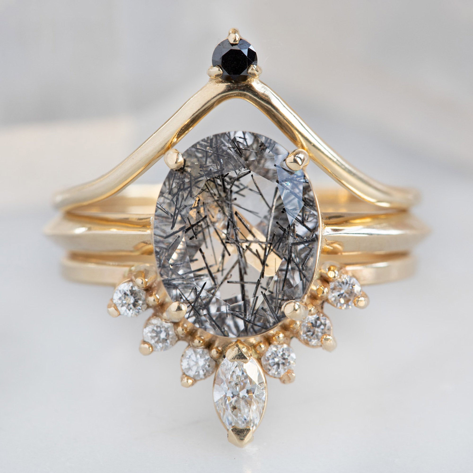 Alexis Russell  Engagement Rings The Bryn Ring | 2.15ct Oval Tourmaline in Quartz in 14K Yellow Gold
