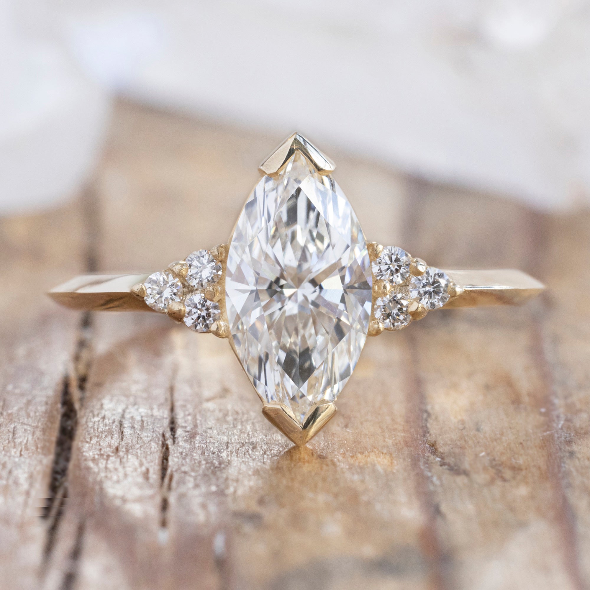 Alexis Russell  Engagement Rings The Ivy Ring | 1.17ct Marquise Lab Grown Diamond in 14K Yellow Gold