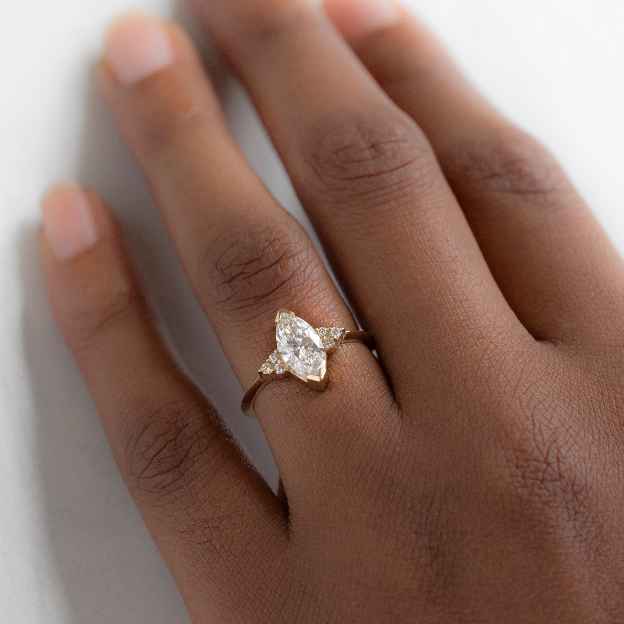 Alexis Russell  Engagement Rings The Ivy Ring | 1.17ct Marquise Lab Grown Diamond in 14K Yellow Gold