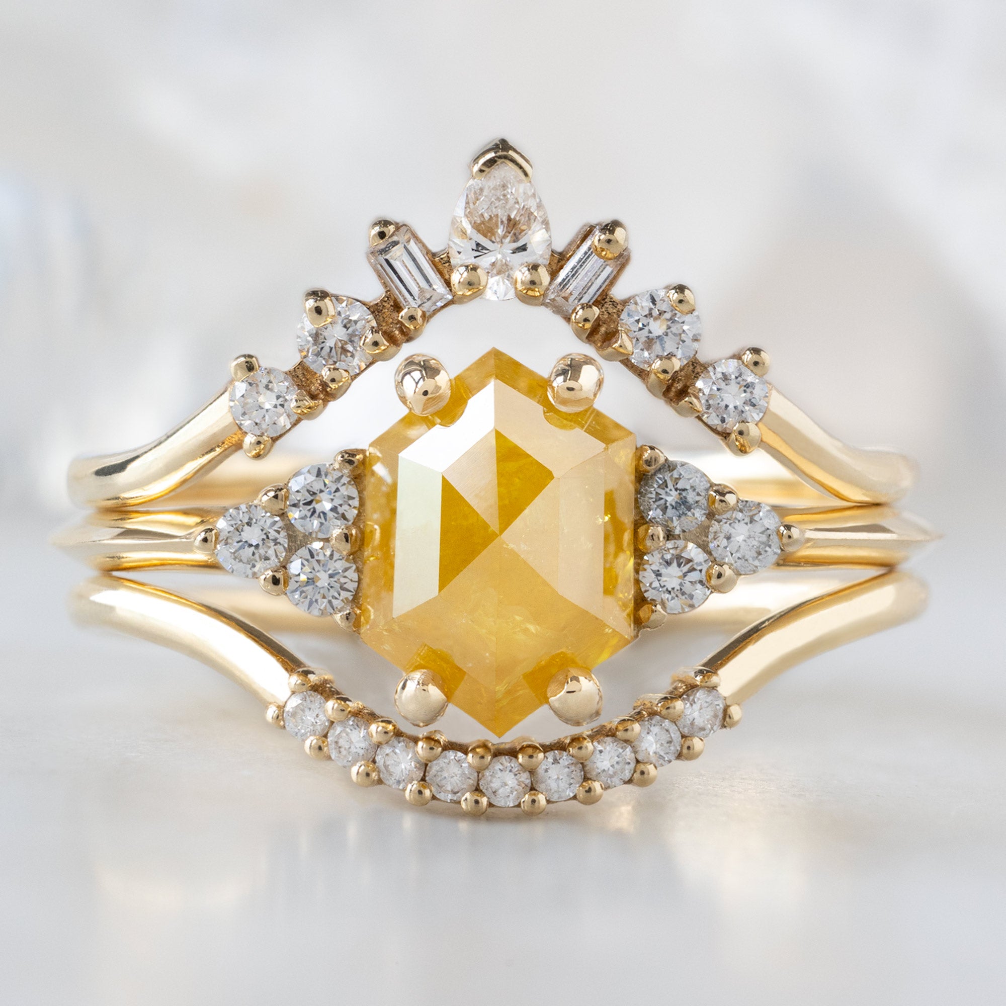 Alexis Russell  Engagement Rings The Ivy Ring | 1.48ct Hexagon Yellow Diamond in 14K Yellow Gold