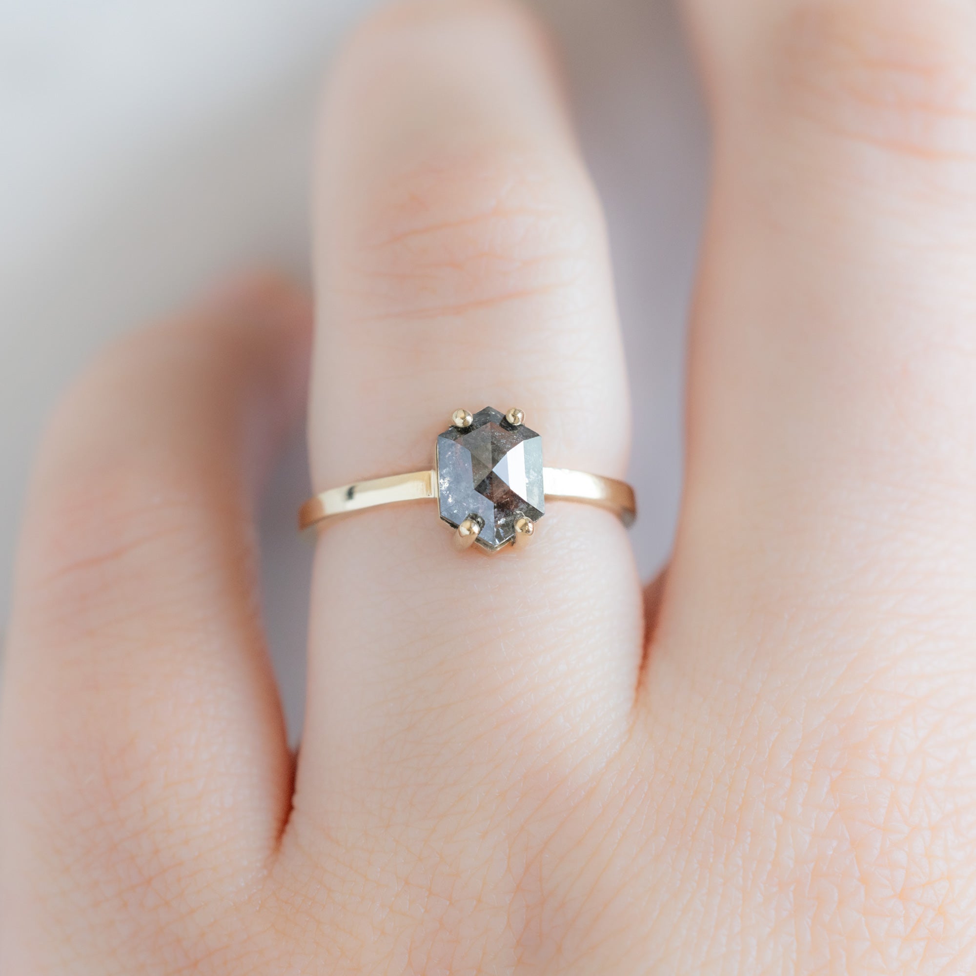 Alexis Russell  Engagement Rings The Bryn Ring | Build Your Own Hexagon Black Diamond Engagement Ring