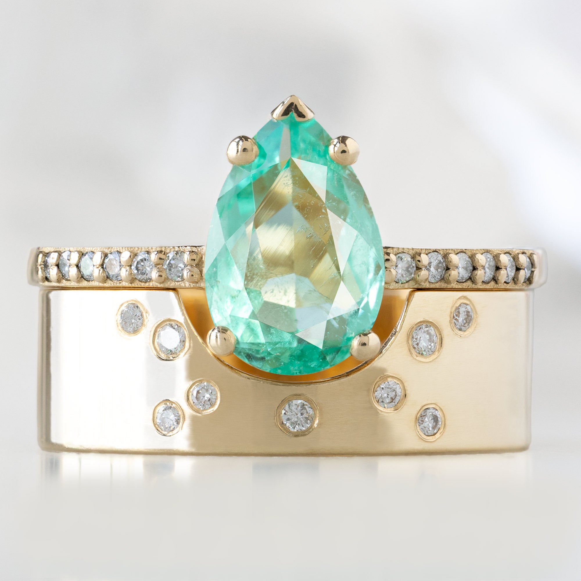Alexis Russell  Engagement Rings The Willow Ring | Build Your Own Pear Emerald Engagement Ring