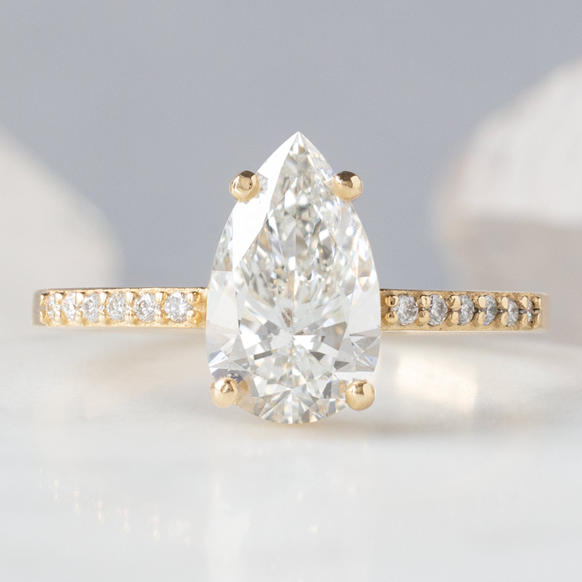 Alexis Russell  Engagement Rings The Willow Ring | Build Your Own Pear White Diamond Engagement Ring