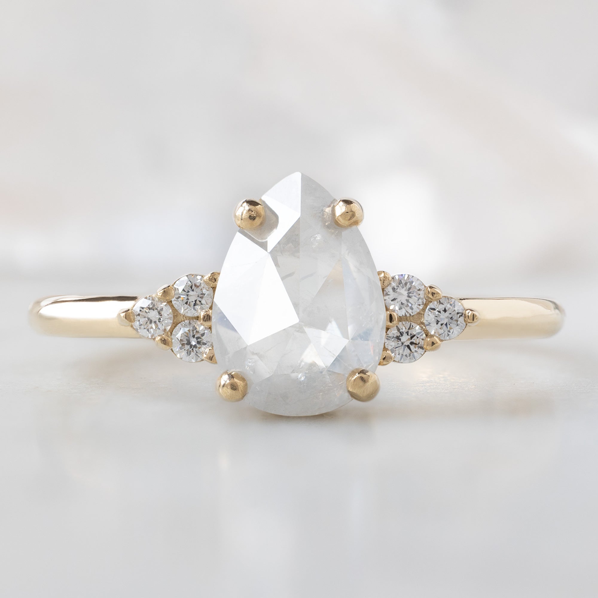 Alexis Russell  Engagement Rings The Ivy Ring | 1.13ct Pear Icy White Diamond in 14K Yellow Gold