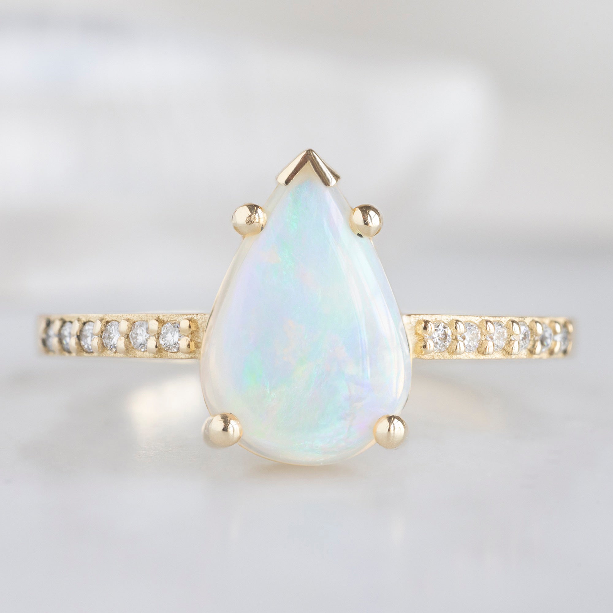Alexis Russell  Engagement Rings The Willow Ring | Build Your Own Pear Australian Opal Engagement Ring