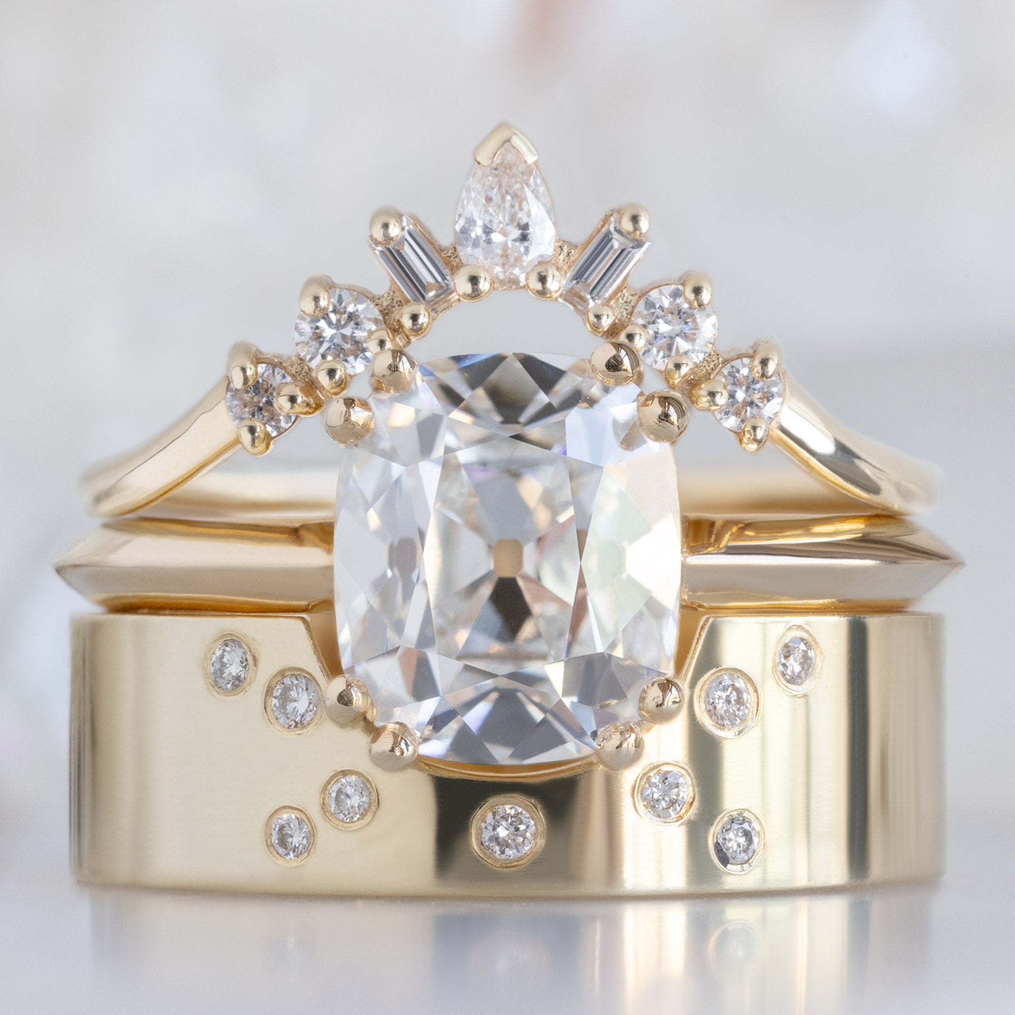 Alexis Russell  Engagement Rings The Bryn Ring | 2.04ct Old Mine Cut Lab Grown White Diamond in 14K Yellow Gold