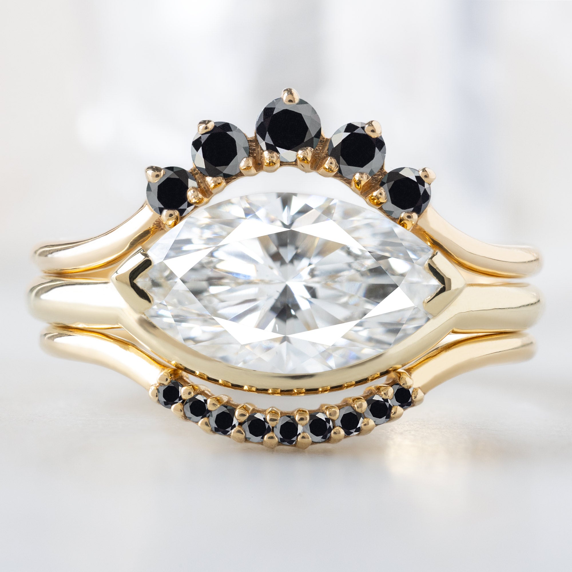 Alexis Russell  Engagement Rings The Wave Ring | 1.55ct Lab Grown Marquise White Diamond in 14K Yellow Gold