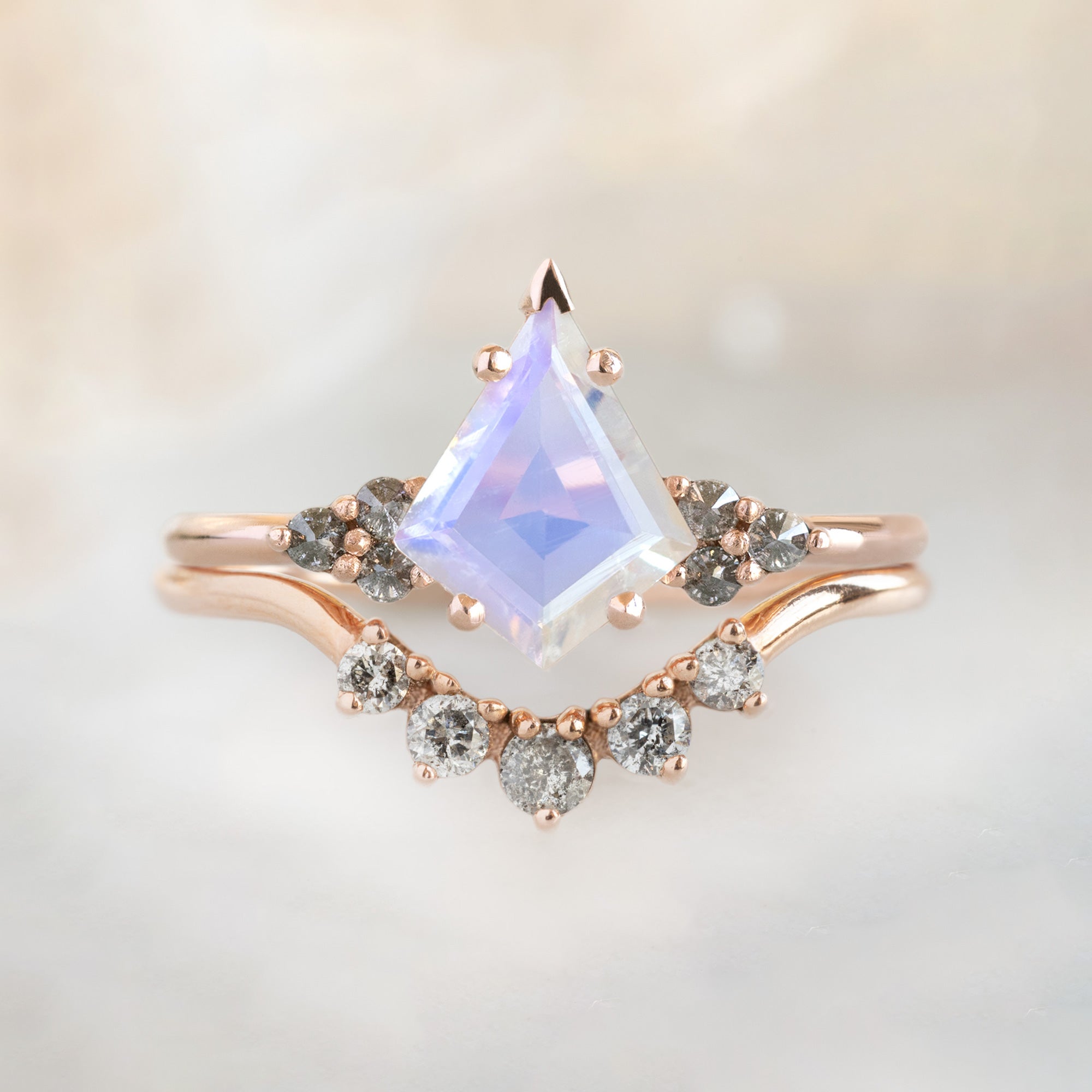Alexis Russell Engagement Rings The Ivy Ring | 0.96ct Kite Moonstone in 14K Rose Gold