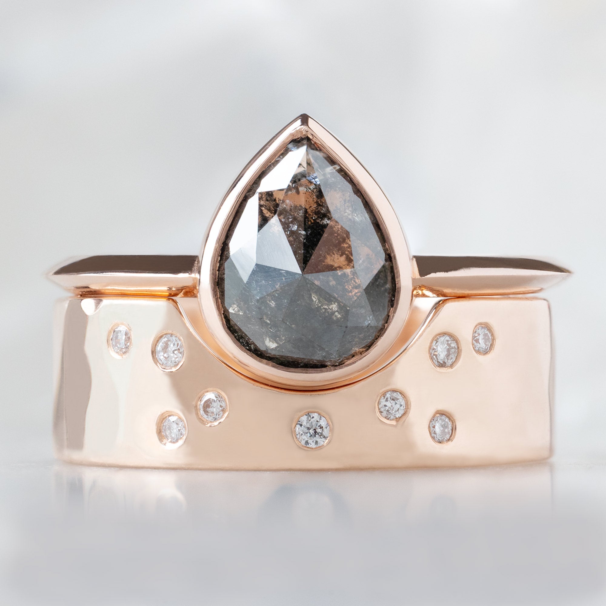 Alexis Russell Engagement Rings The Hazel Ring | 1.68ct Rose Cut Black Diamond in 14K Rose Gold