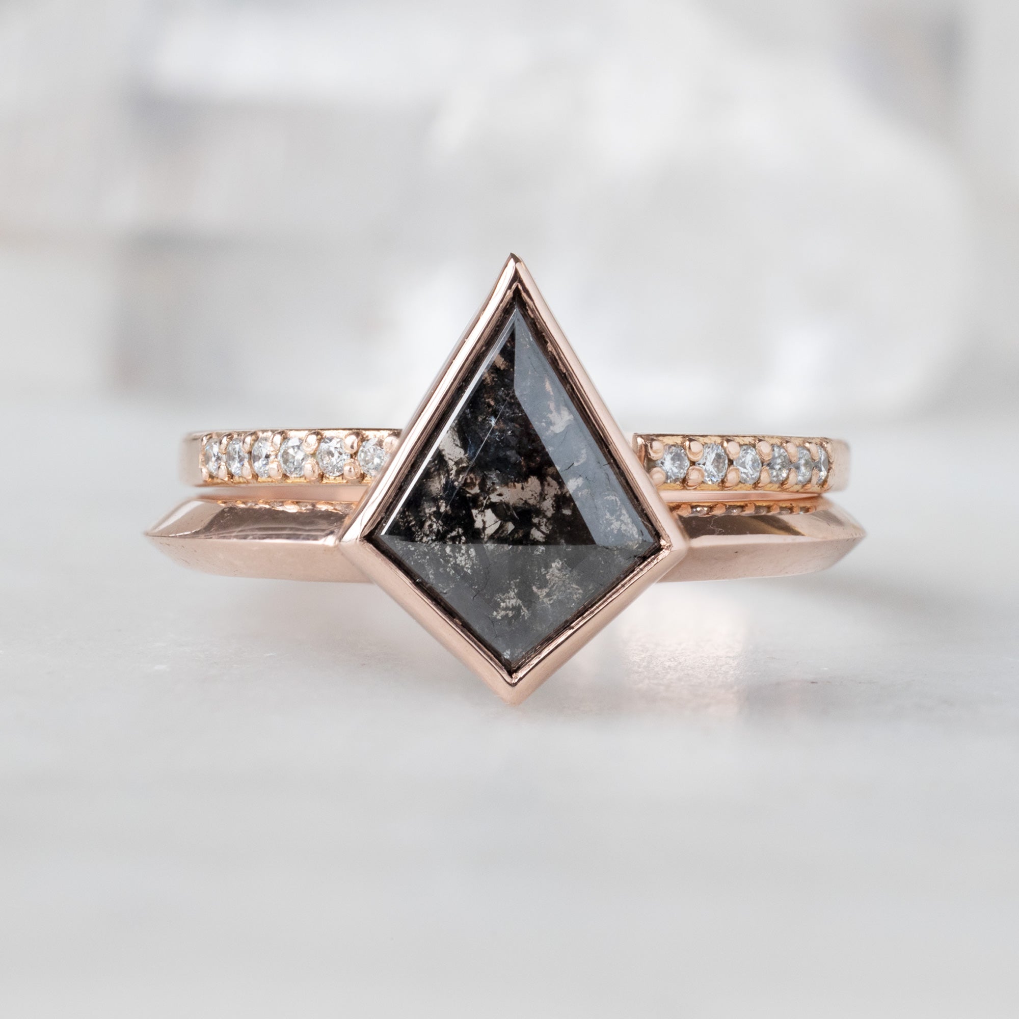 Alexis Russell Engagement Rings The Hazel Ring | Build Your Own Kite Black Diamond Engagement Ring