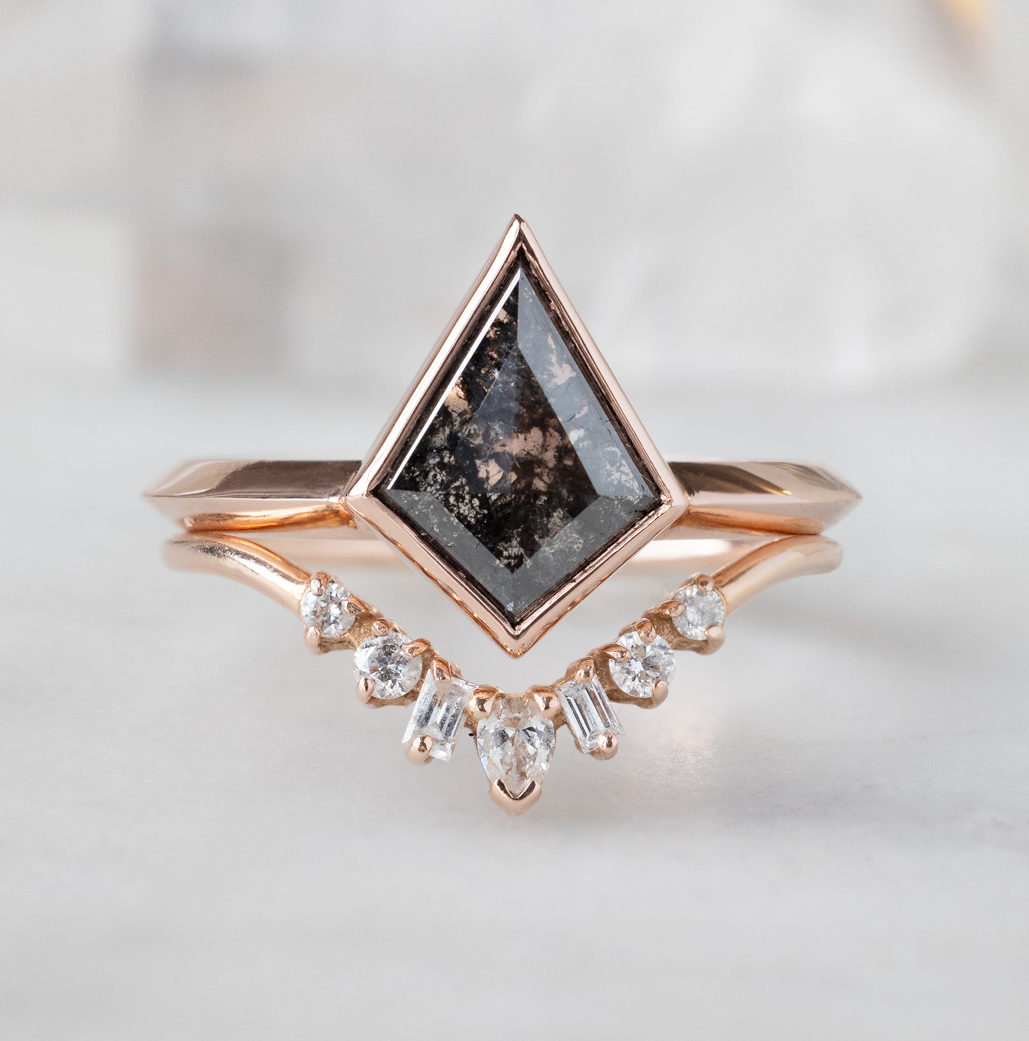 Alexis Russell Engagement Rings The Hazel Ring | Build Your Own Kite Black Diamond Engagement Ring