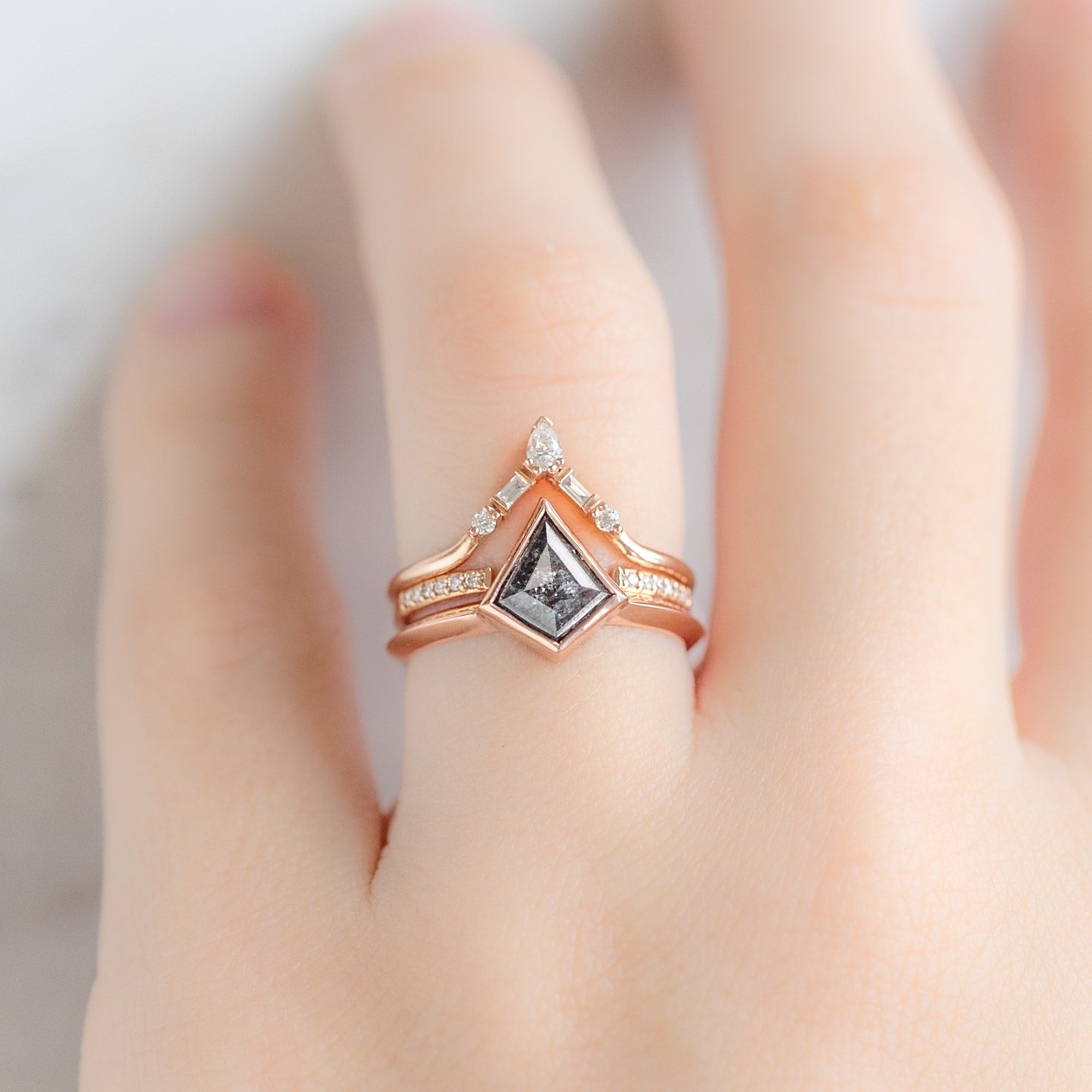 Alexis Russell Engagement Rings The Hazel Ring | Build Your Own Kite Black Diamond Engagement Ring