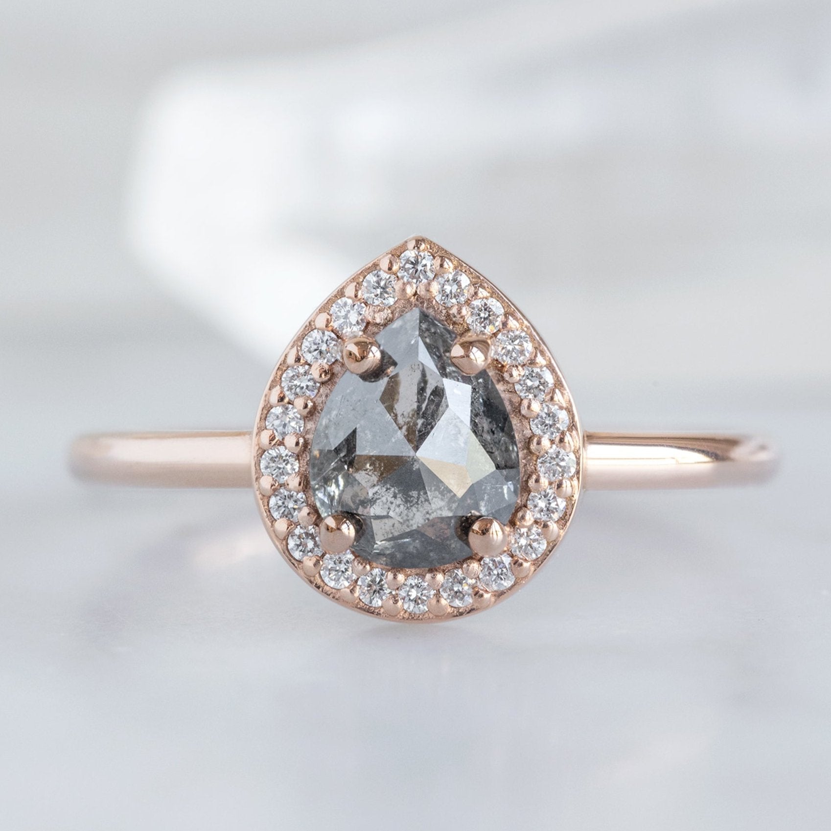 Alexis Russell  Engagement Rings The Dahlia Ring | Build Your Own Pear Salt and Pepper Diamond Engagement Ring