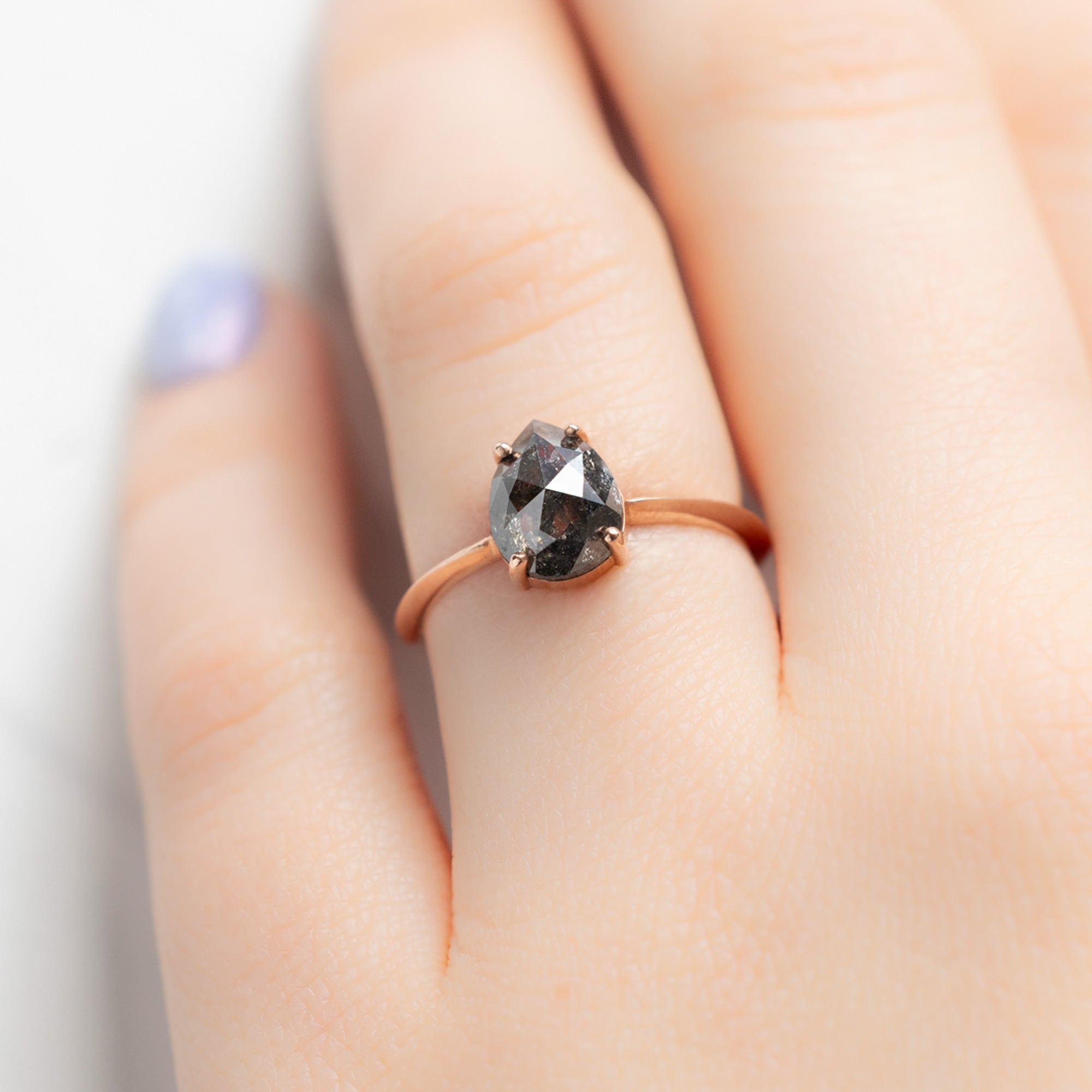 Alexis Russell  Engagement Rings The Bryn Ring | Build Your Own Pear Black Diamond Engagement Ring
