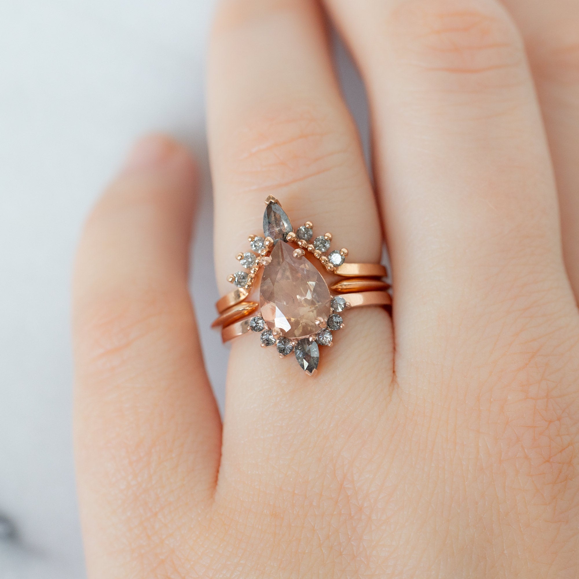 Alexis Russell  Engagement Rings The Aster Ring | Build Your Own Pear Sunstone Engagement Ring