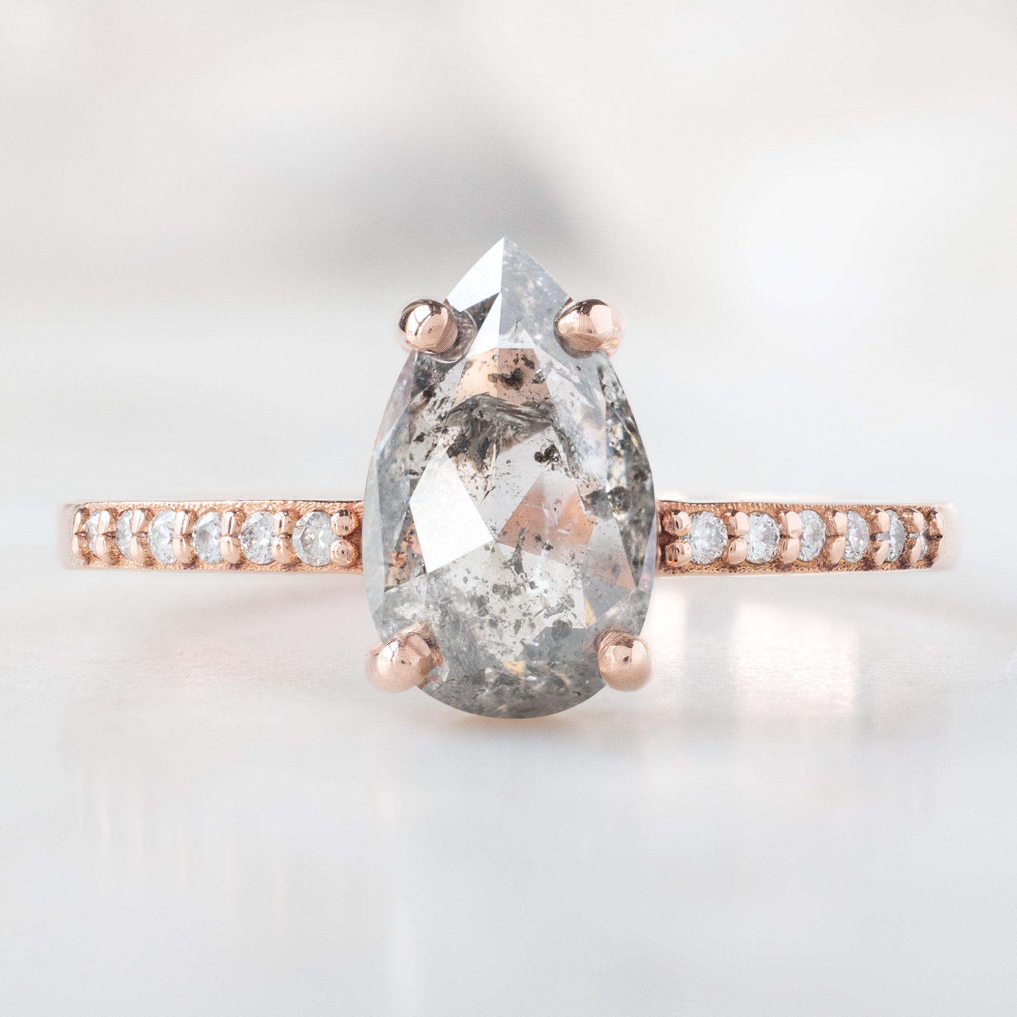Alexis Russell  Engagement Rings The Willow Ring | Build Your Own Pear Salt and Pepper Diamond Engagement Ring