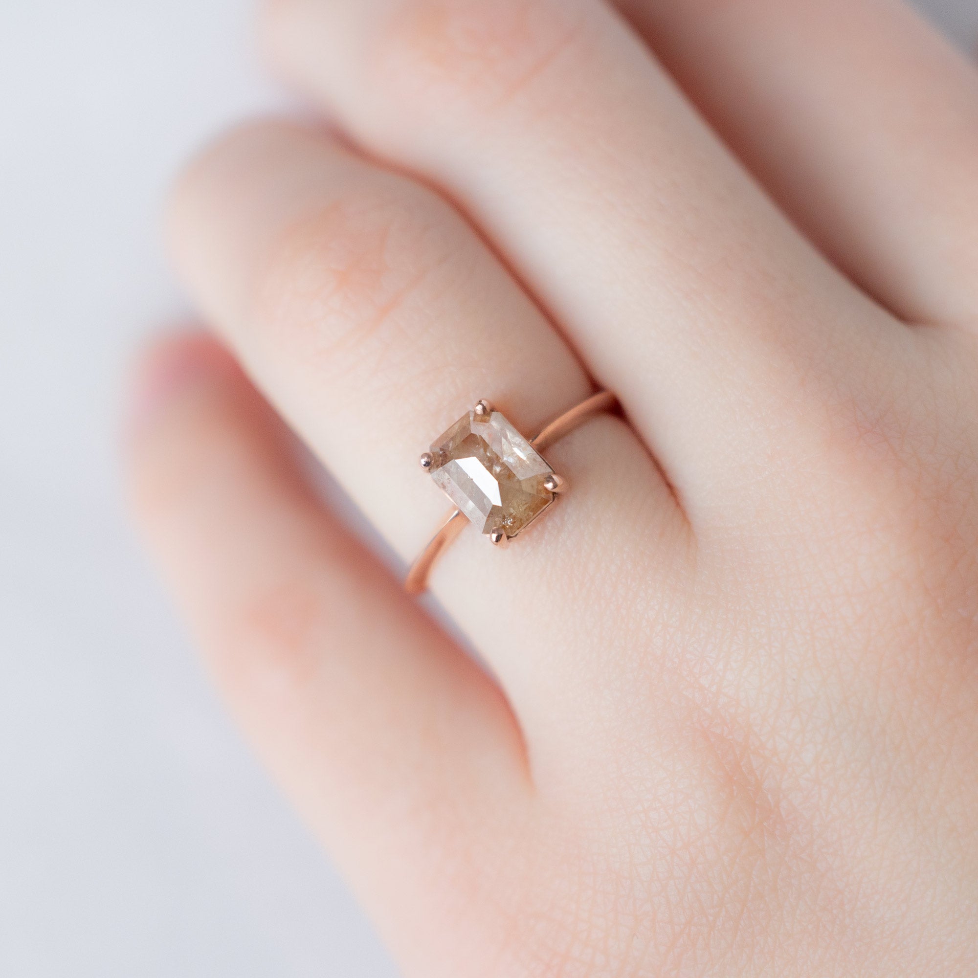 Alexis Russell  Engagement Rings The Bryn Ring | Build Your Own Emerald Cut Red Diamond Engagement Ring